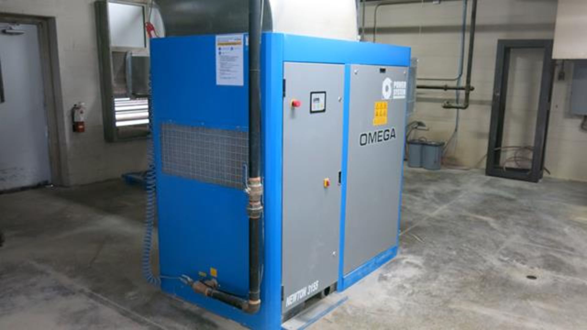 OMEGA POWER SYSTEMS, PS-3155-8-05, NEWTON 3155, 75 HP, AIR COMPRESSOR, 116 PSI, S/N 3712690001, - Image 2 of 3