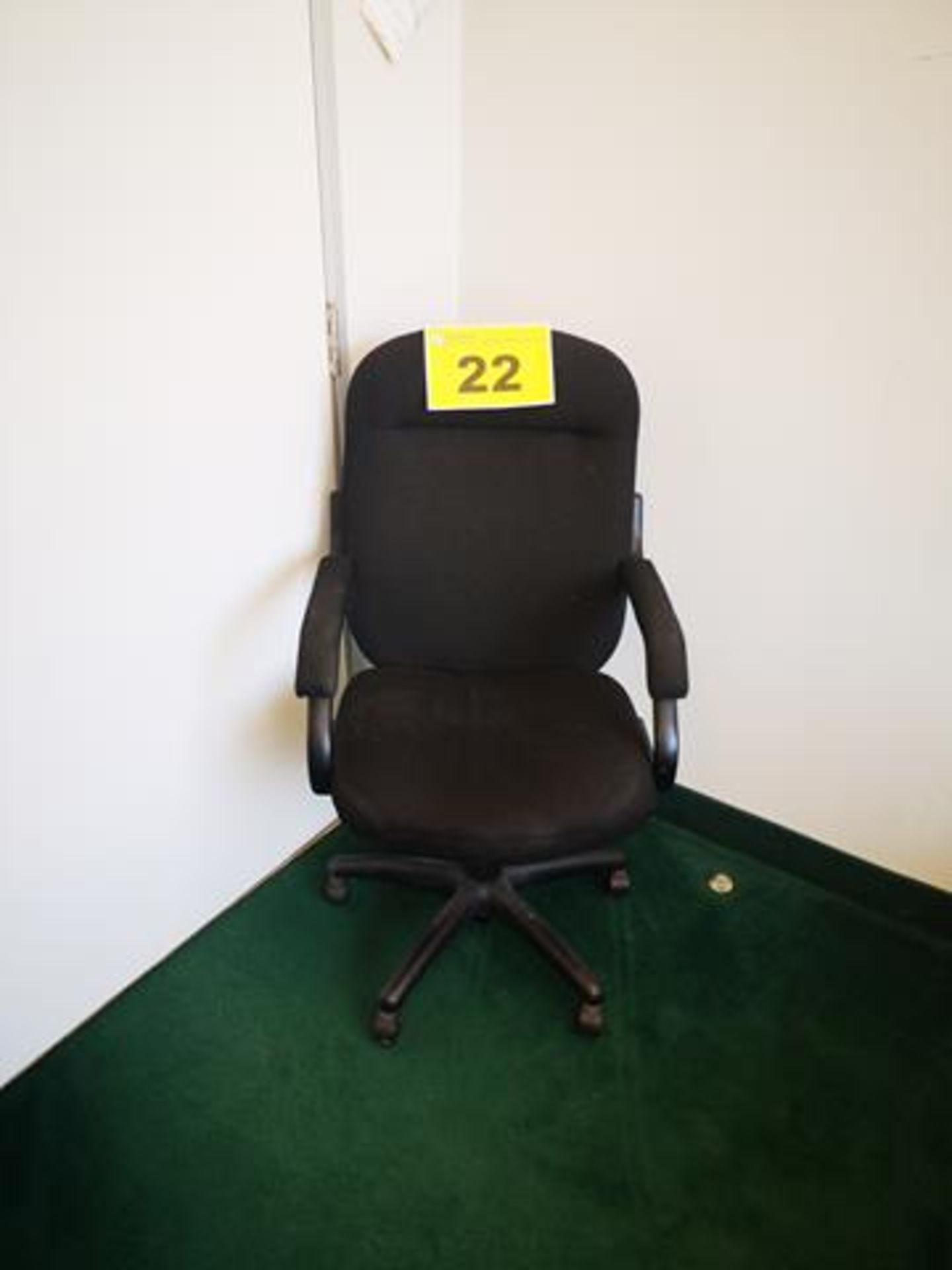 BLACK, FABRIC OFFICE CHAIR ON CASTERS