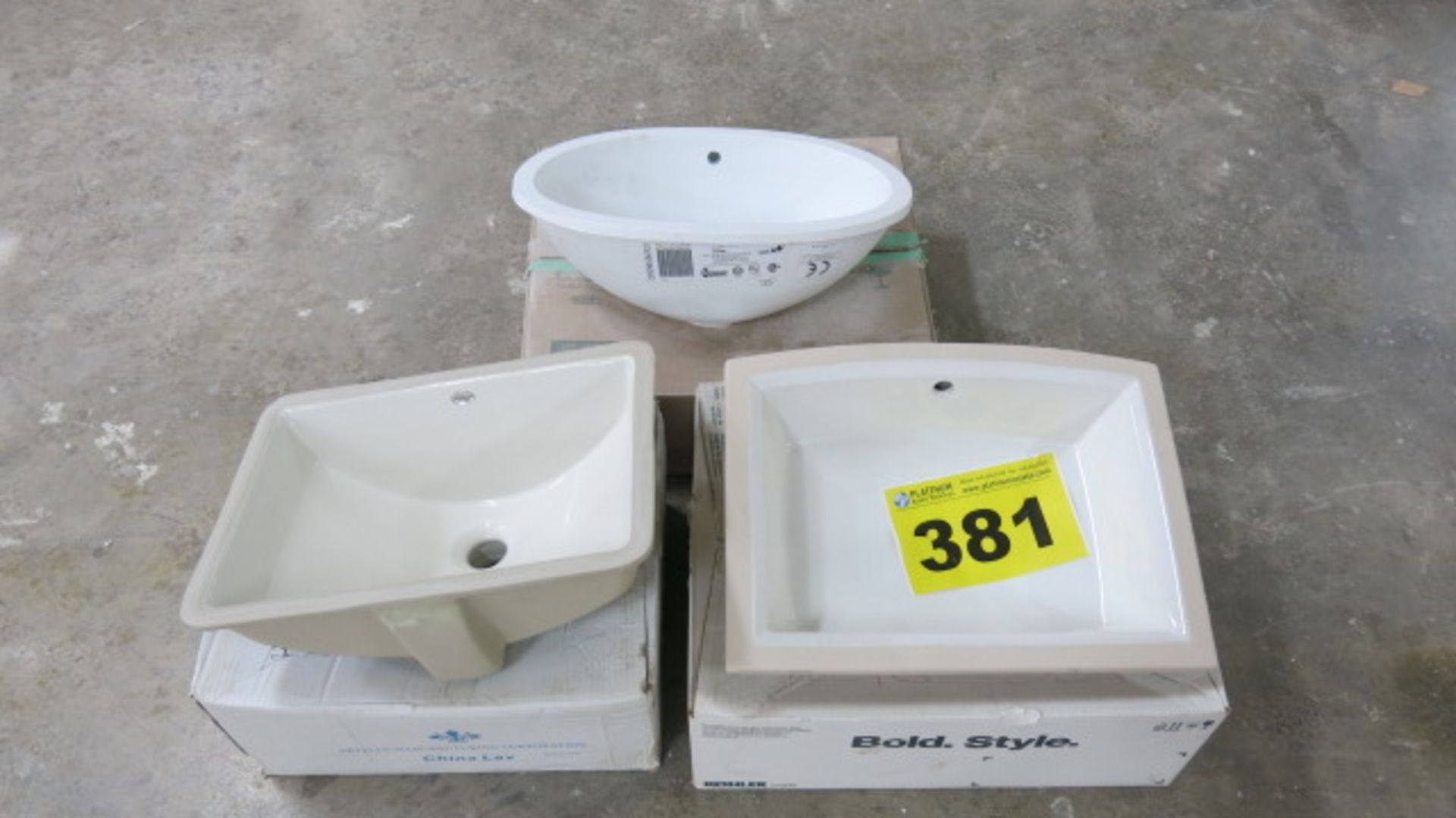 LOT OF (3) STONE SINKS