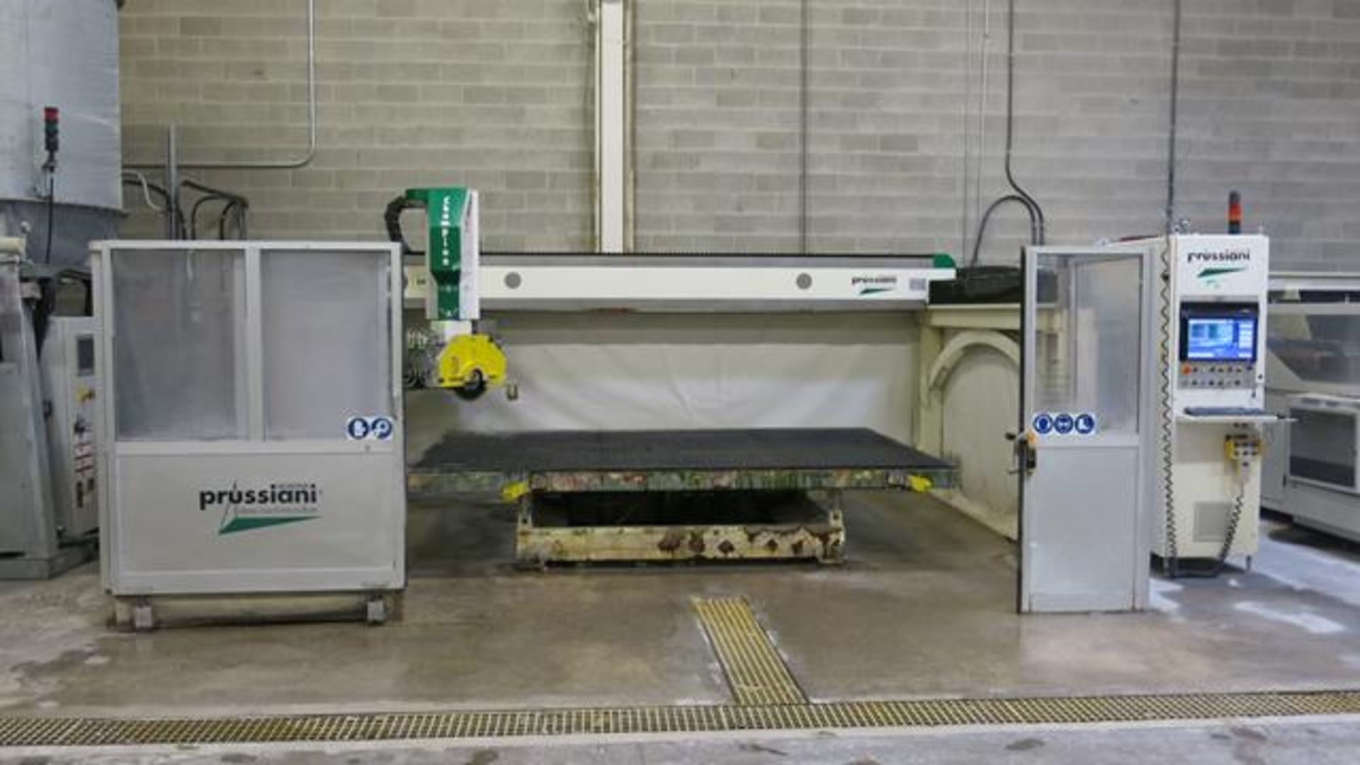 PRUSSIANI, CHAMPION 60, CH60 TAG, CNC 5-AXIS, BRIDGE SAW, 3,498 HOURS, RAVELS (X,Y,Z) 3500 MM X 2500