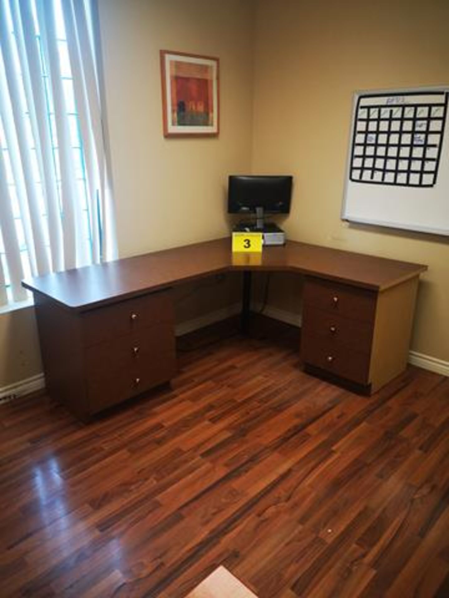 L-SHAPED, WOOD DESK (DESK ONLY)