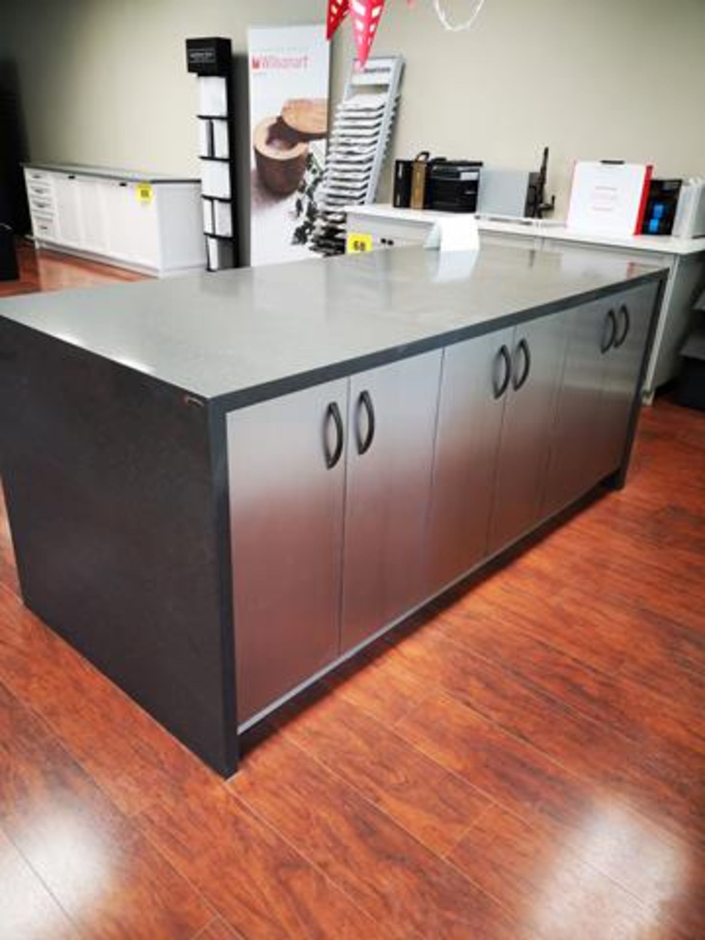 KITCHEN ISLAND WITH UNDER COUNTER STORAGE, DIMENSIONS (L,W,H) 80.5" X 50" X 35.5"