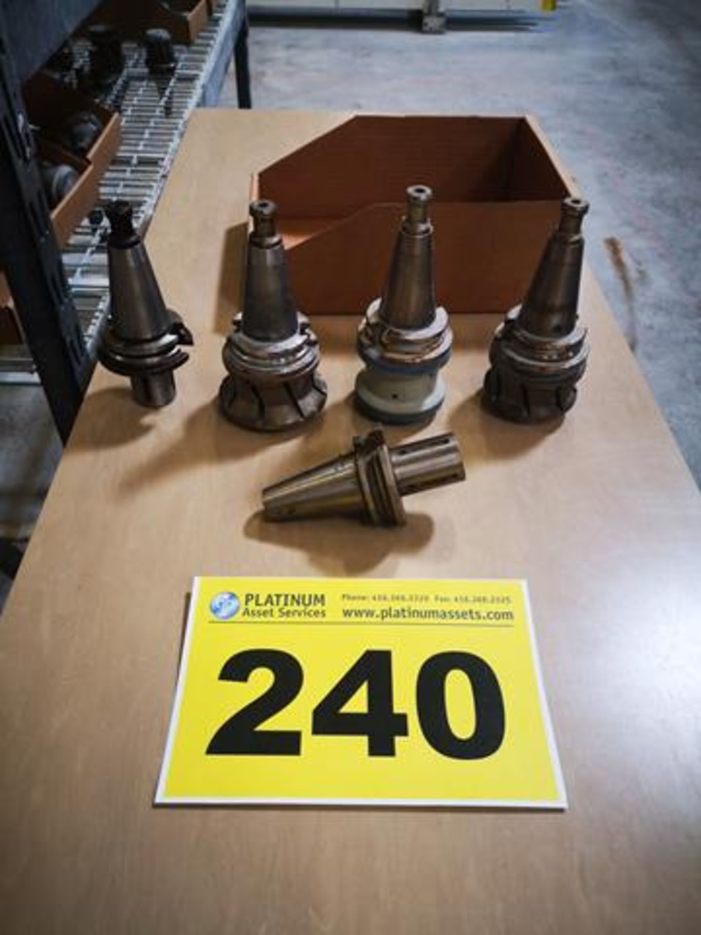 LOT OF (5) INTERMAC, ISO 40 TAPER, CUTTING TOOLS