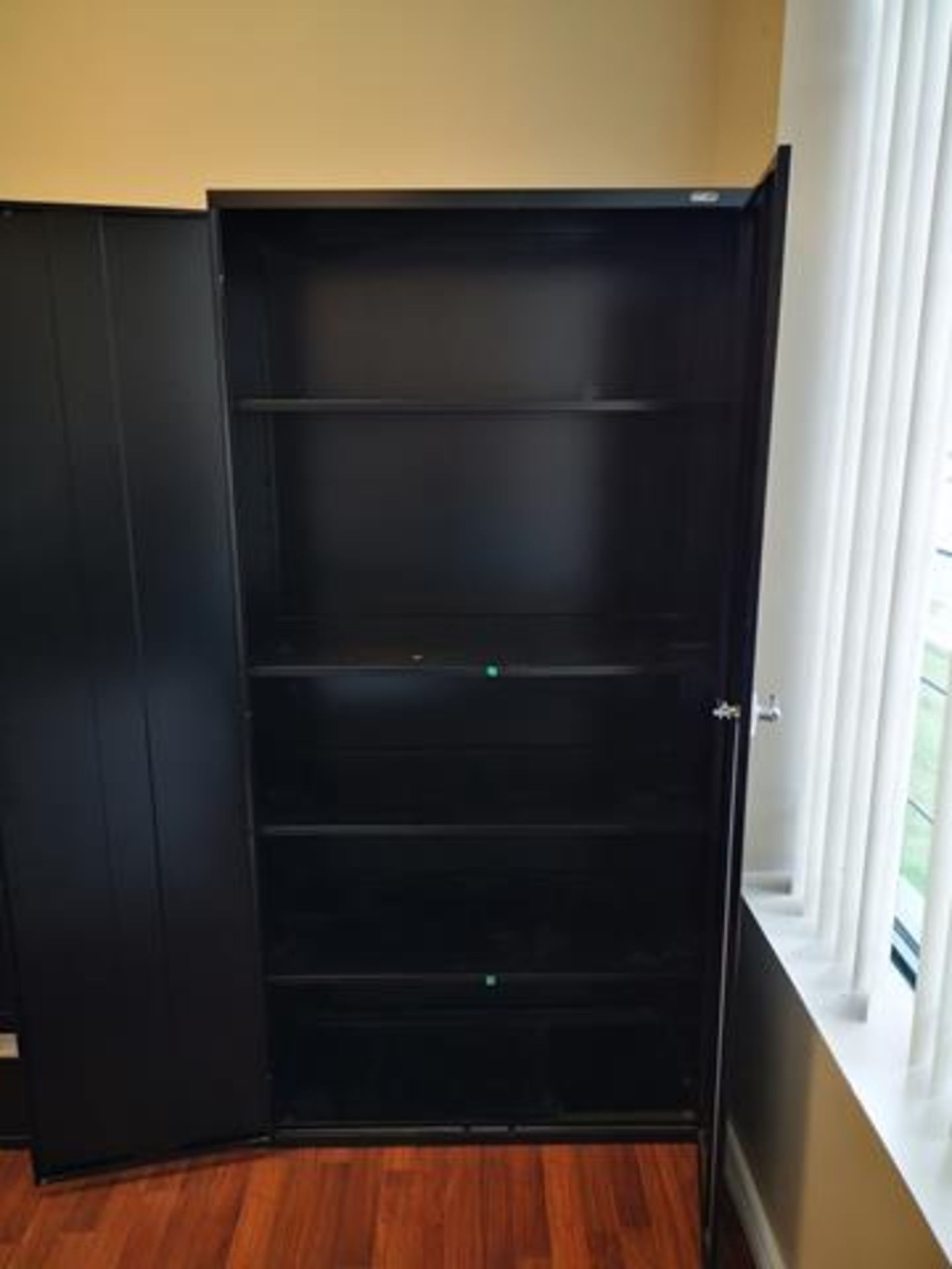 BLACK, TWO DOOR, STORAGE CABINET - Image 2 of 2