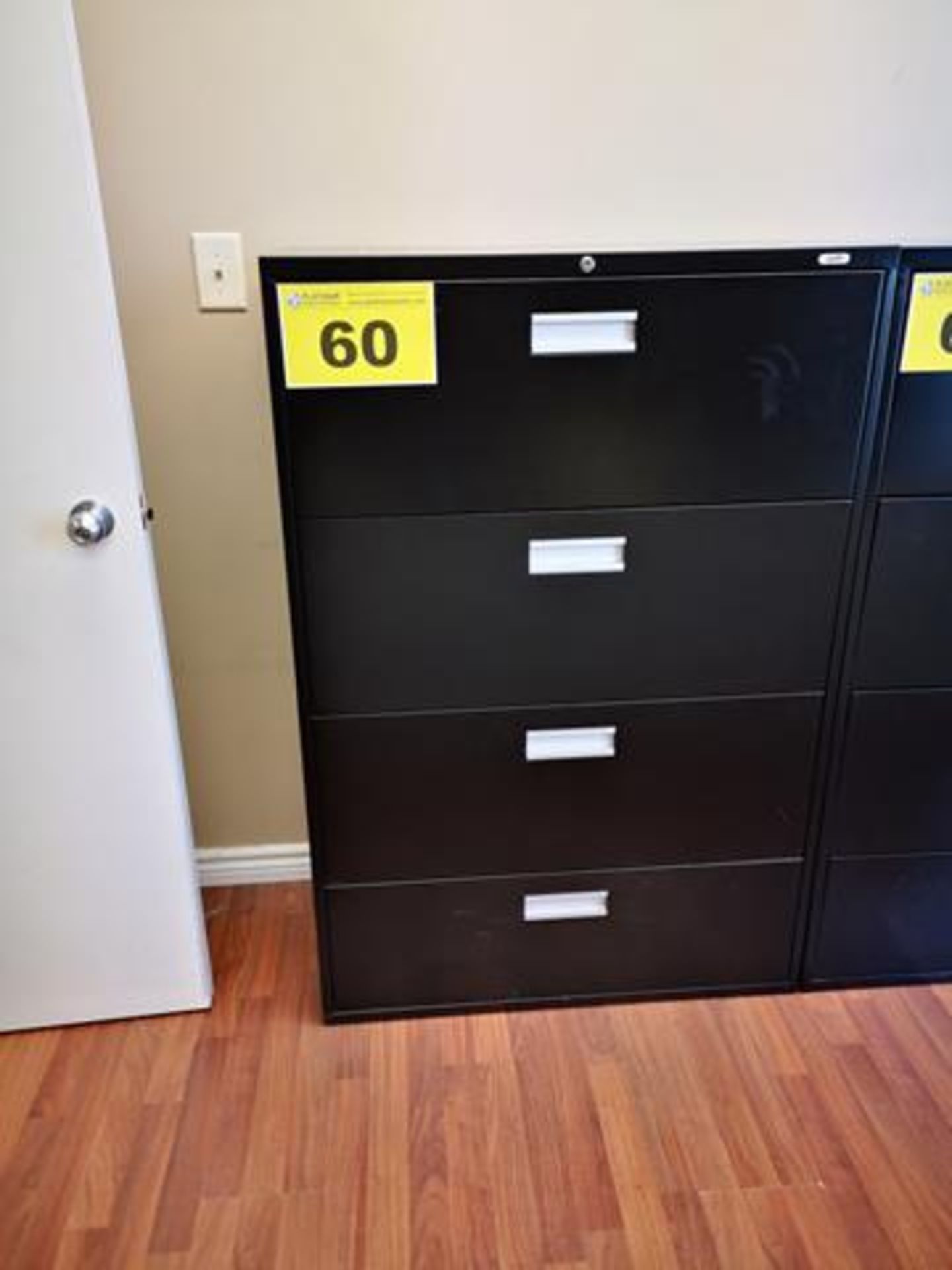 LATERAL, BLACK, FOUR DRAWER, FILING CABINET