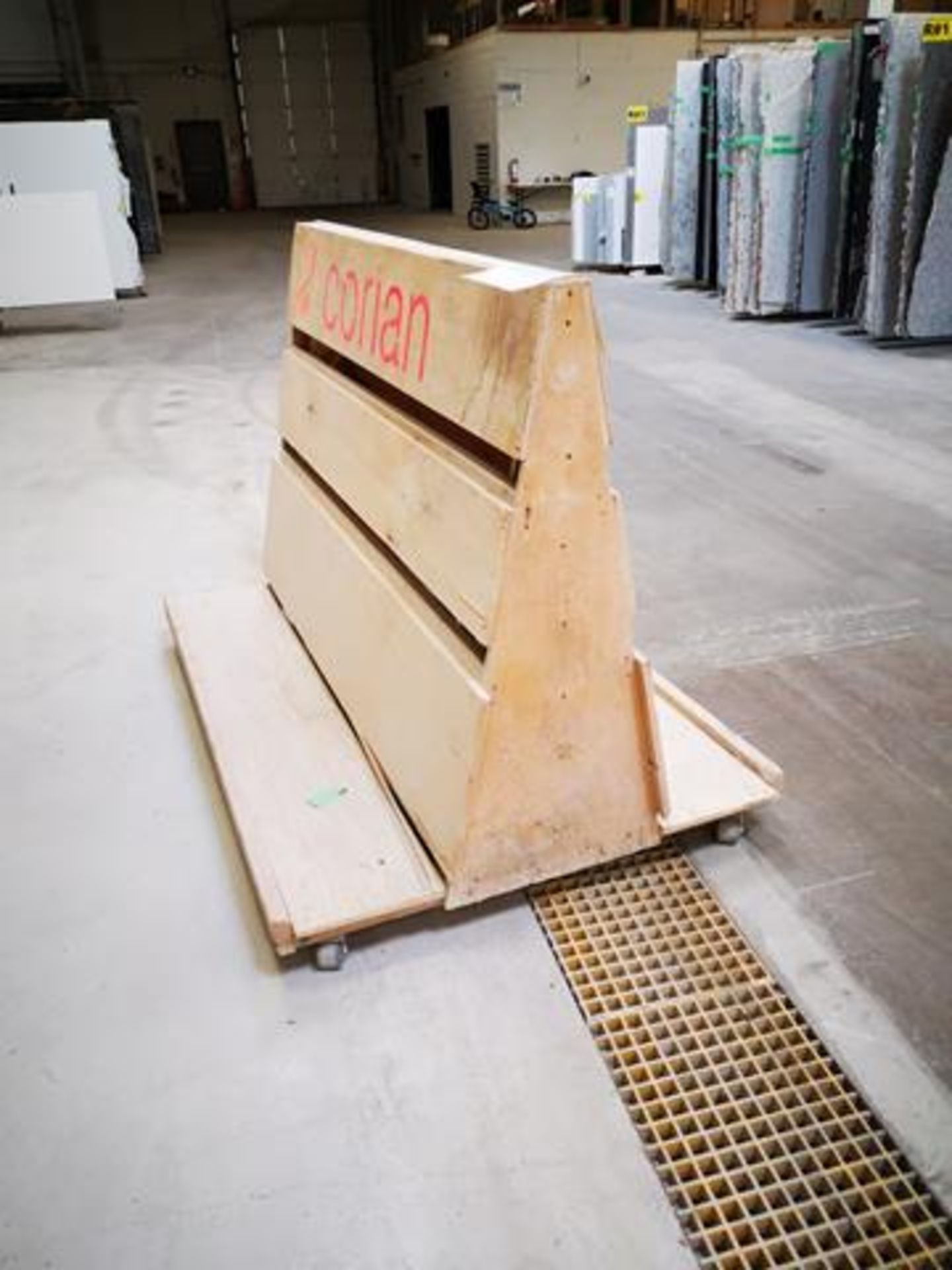 A-FRAME, WOOD, DOUBLE SIDED, TRANSPORT CART - Image 2 of 2