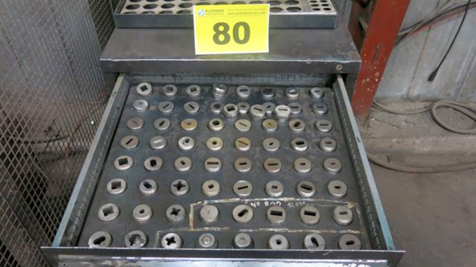 LISTA STYLE CABINET WITH PUNCHES AND TOOLING FOR AMADA-OCTO CNC TURRET PRESS (LOT 79) - Image 2 of 7