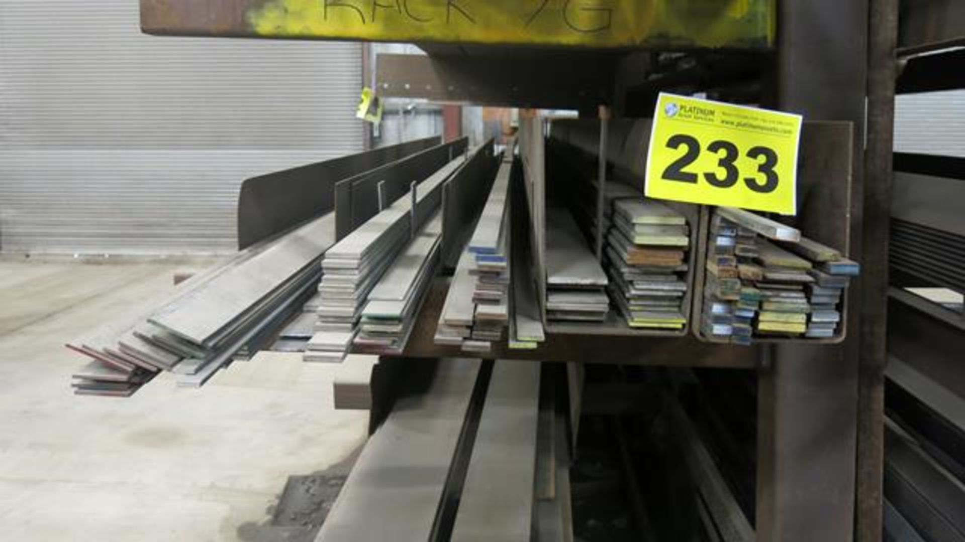 LOT OF (25) 20', ASSORTED PIECES OF STEEL FLAT STOCK