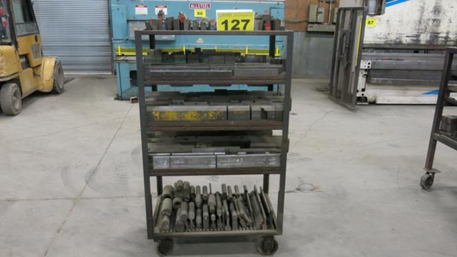 LOT OF ASSORTED TOOLING FOR WYSONG, THS60-72 (LOT 126) WITH CART - Image 2 of 13