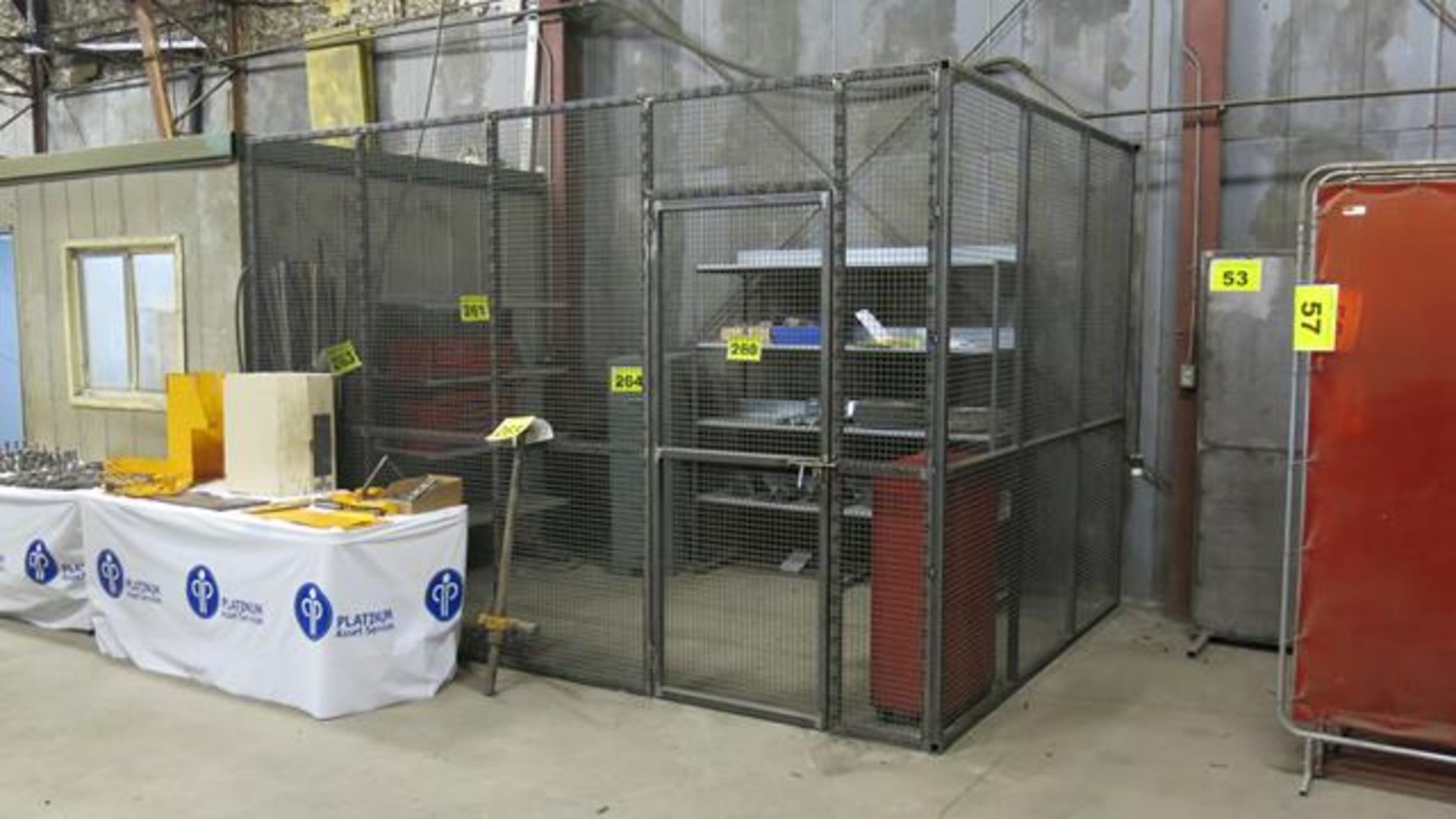 L-SHAPED, SHOP CAGE, 8' X 12' X 10'