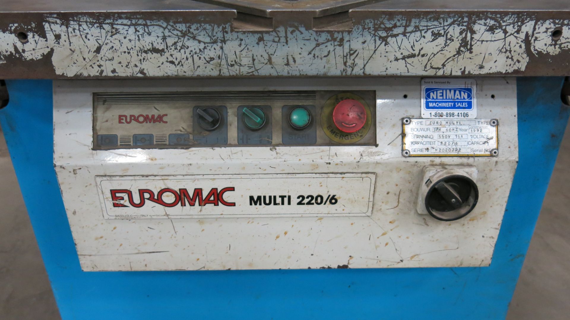 EUROMAC, EURO MULTI 220/6, NOTCHER, 550 VAC, 3 PHASE, M2020792 (RIGGING $100) - Image 9 of 10