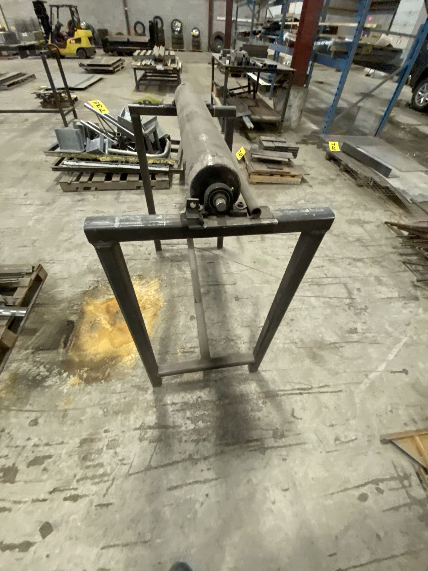 CUSTOM FABRICATED, STEEL, OUTFEED ROLLER ON STAND, 3' X 3' X 4' - Image 4 of 4