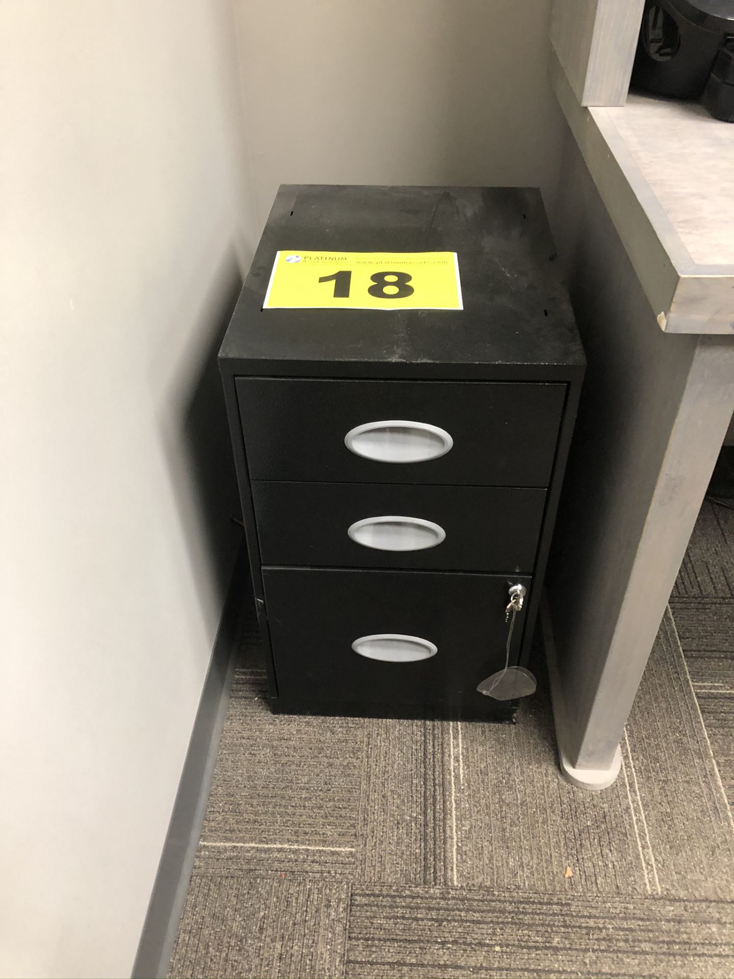 BLACK, TWO DRAWER, FILING CABINET