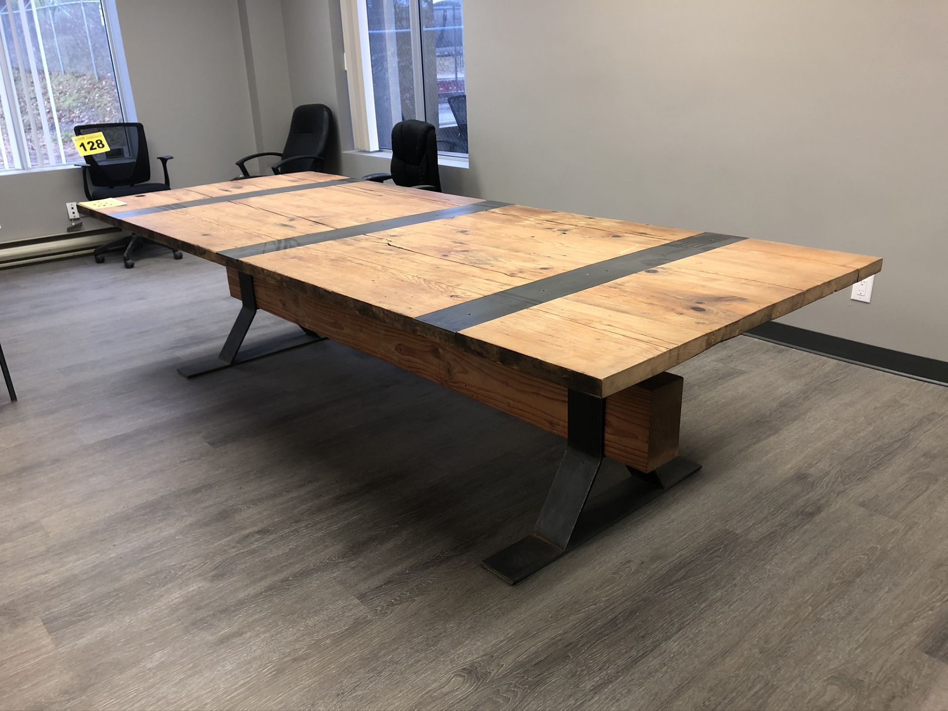 RUSTIC, 10' X 4', WOOD, BOARDROOM OR DINING ROOM TABLE - Image 2 of 4