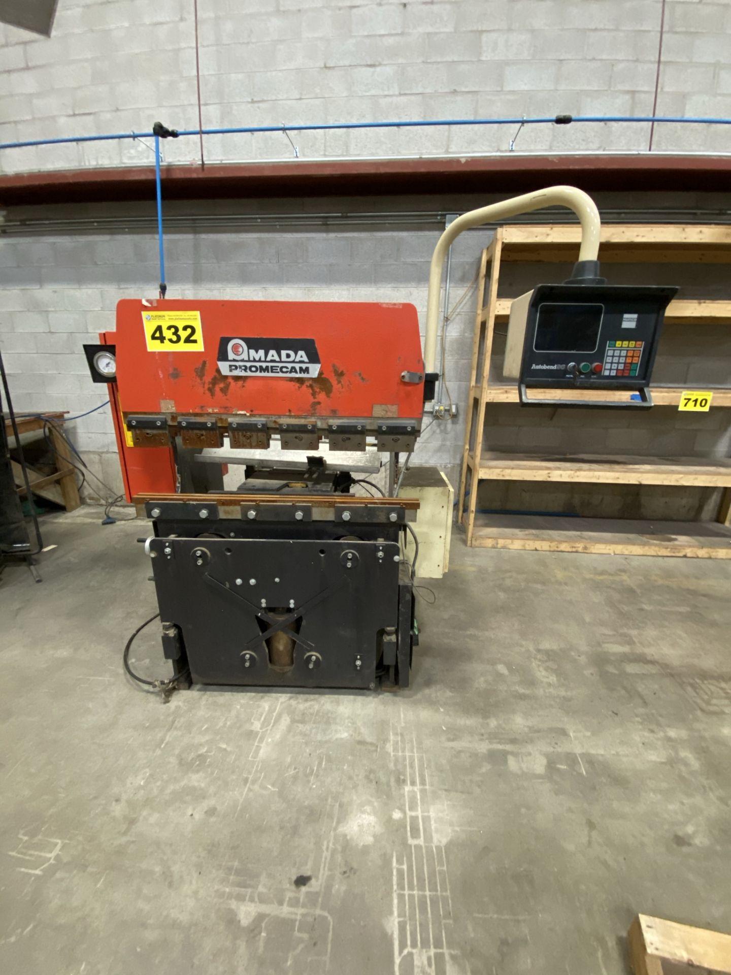 AMADA, PROMECAM, 25 TON X 4', HYDRAULIC PRESS BRAKE WITH HURCO, AUTOBEND, 5C, BACKGAUGE CONTROLS,