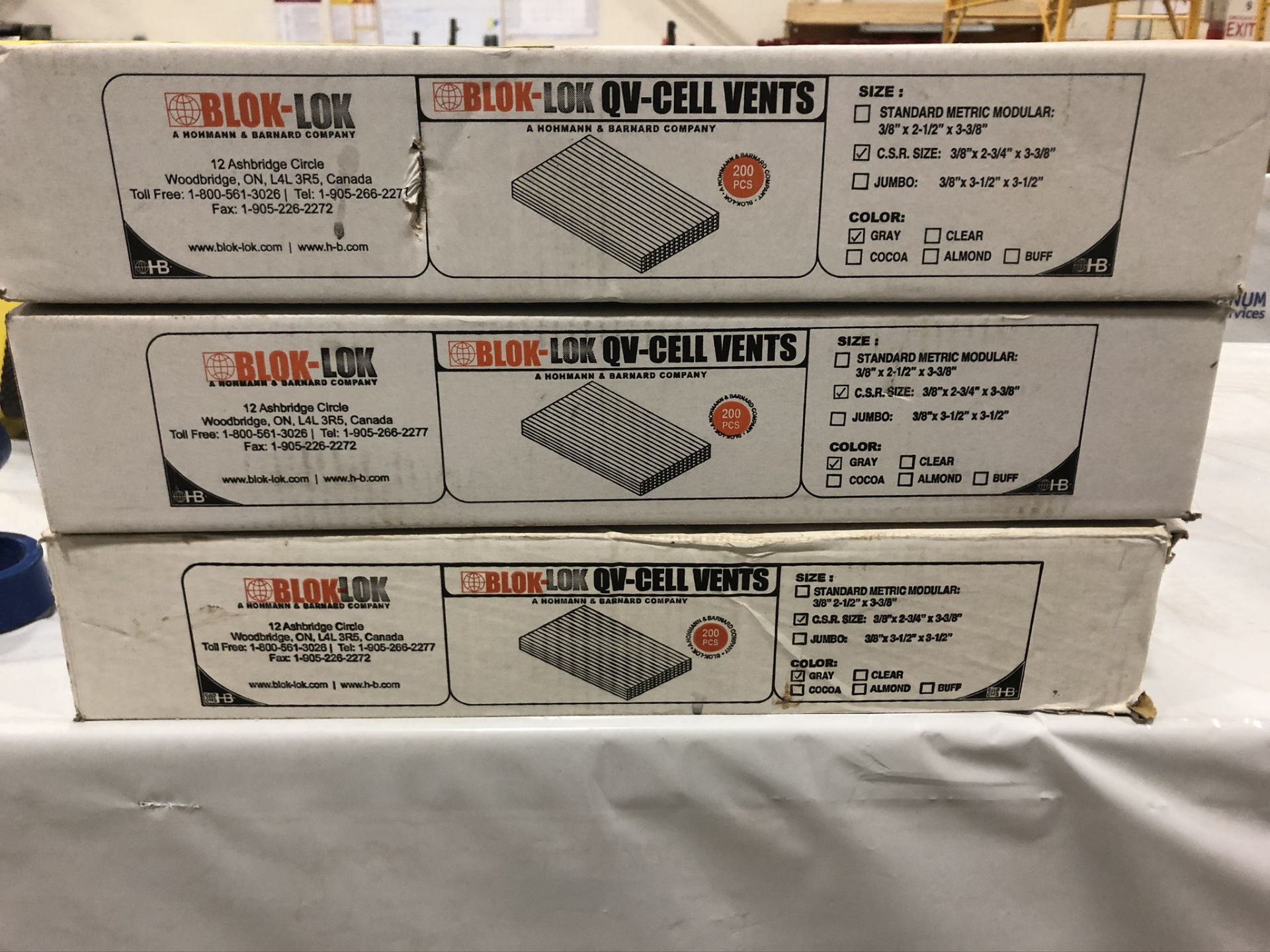 BLOK-LOQ, GRAY, QV-CELL VENTS (NEW IN BOX) - Image 2 of 2