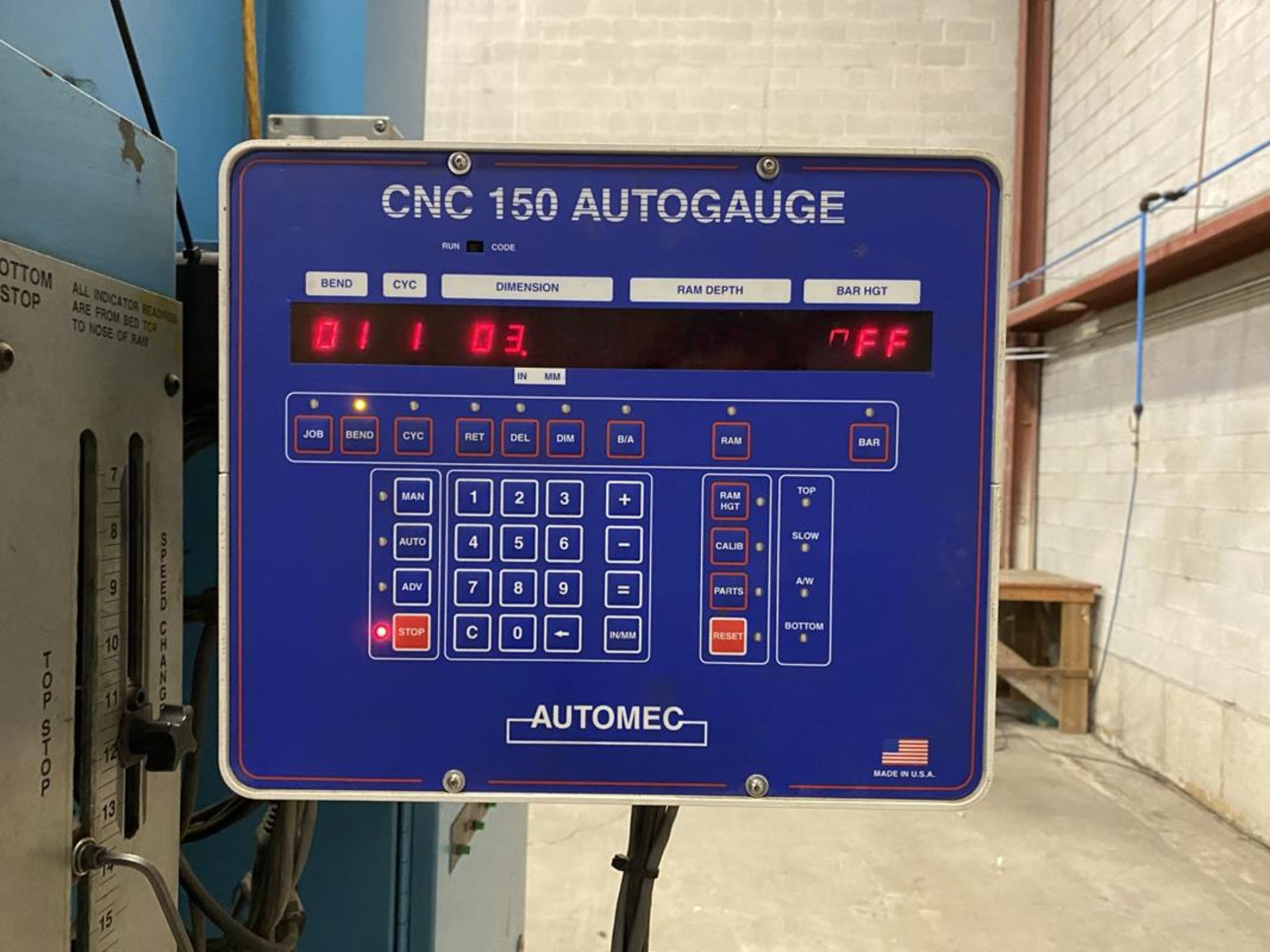 CLEARING NIAGARA, HBM-230-10-12, 230 TON X 10', HYDRAULIC PRESS BRAKE, AUTOMEC, CNC 150 AUTOGAUGE, - Image 7 of 9