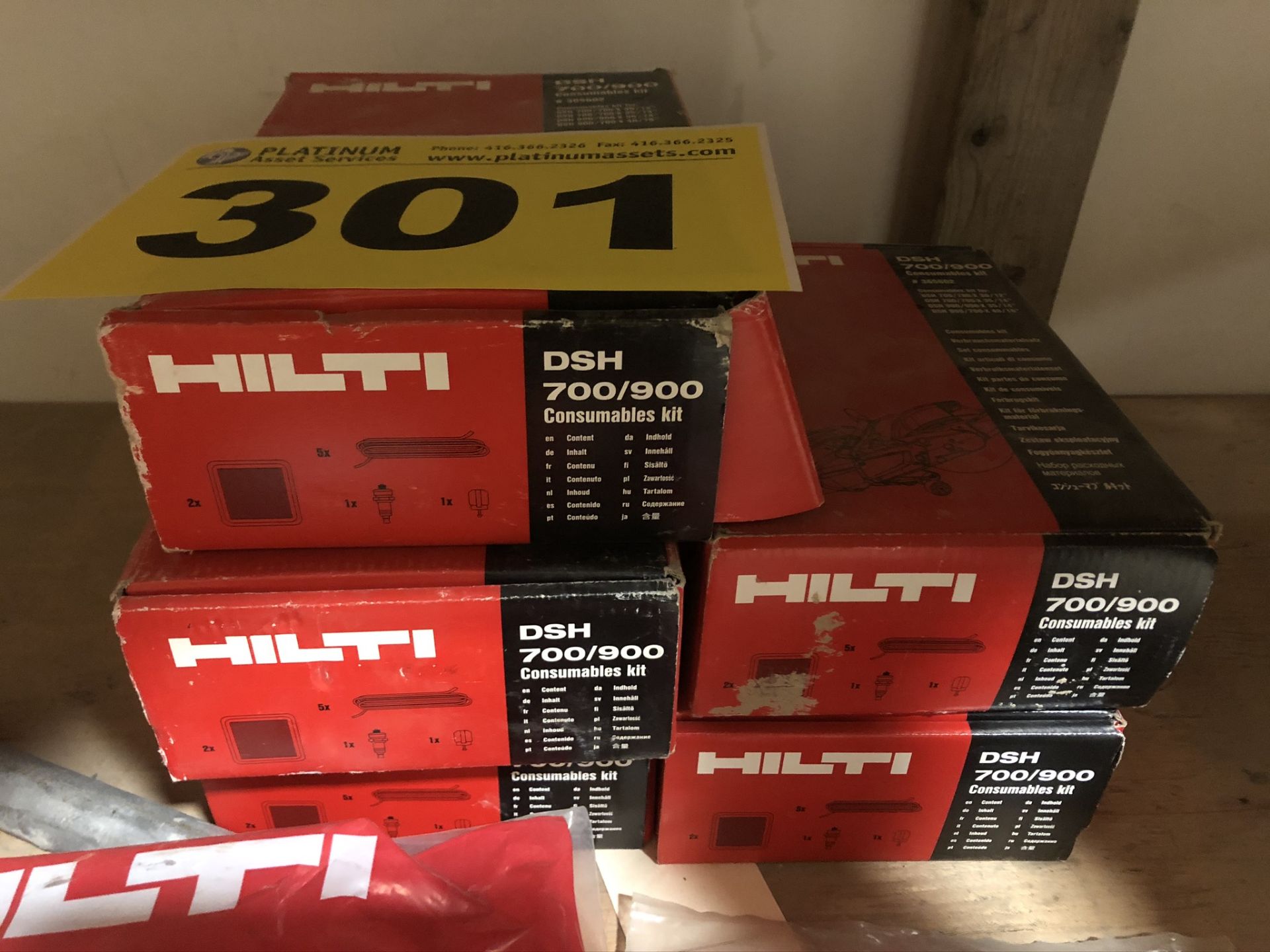 LOT OF (5) HILTI, DSH 700/900, CONSUMABLES KITS AND SUPPLY CORDS - NEW IN BOX - Image 2 of 2