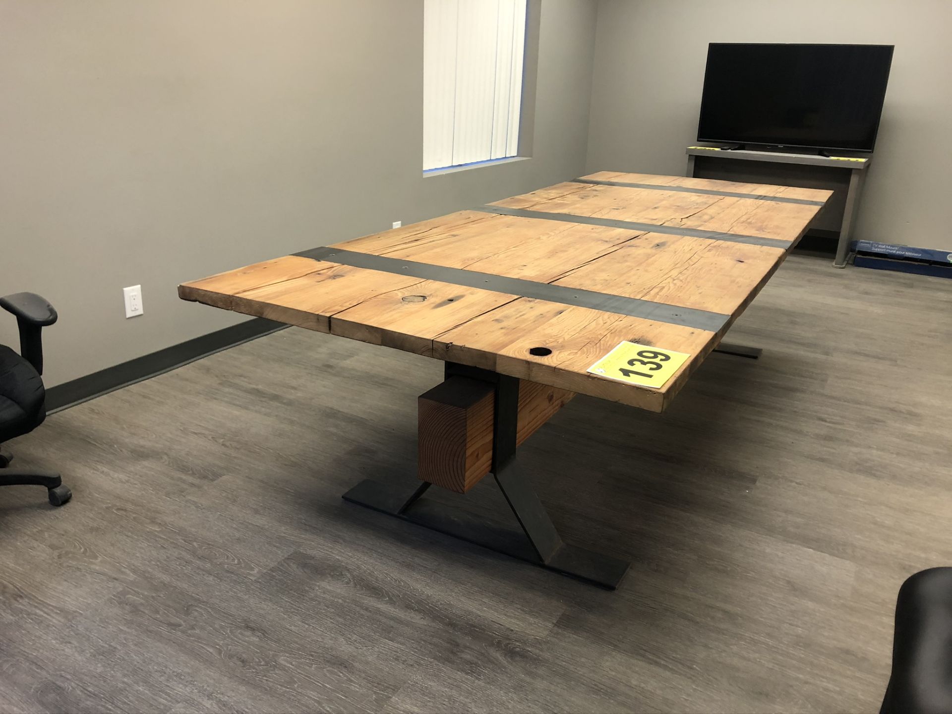 RUSTIC, 10' X 4', WOOD, BOARDROOM OR DINING ROOM TABLE