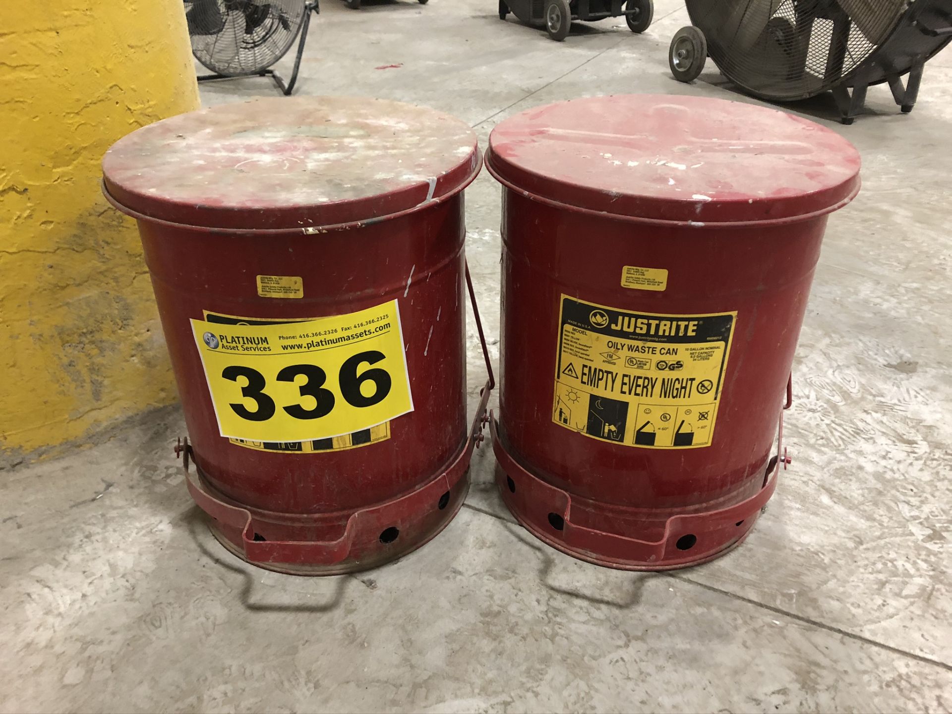 JUSTRITE, 09300, 10', OILY WASTE CANS