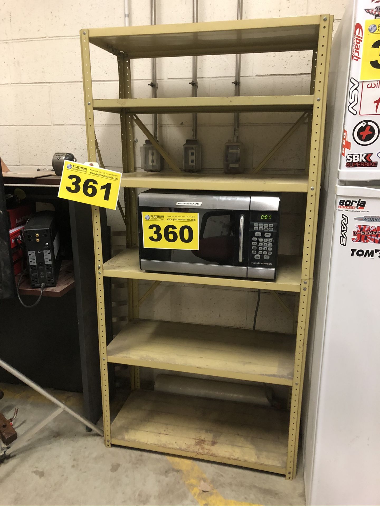 METAL, SIX SHELF, SHELVING UNIT