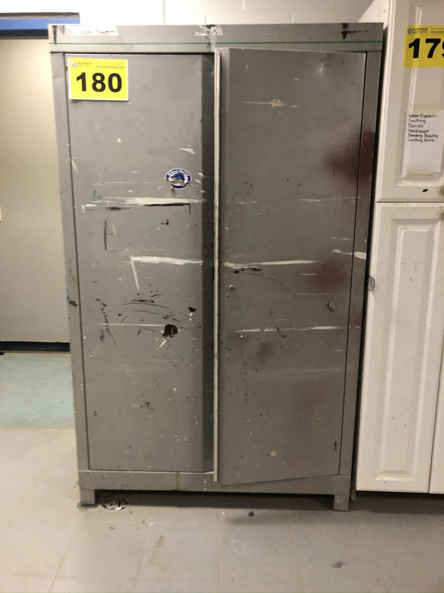 METAL, TWO DOOR, STORAGE CABINET