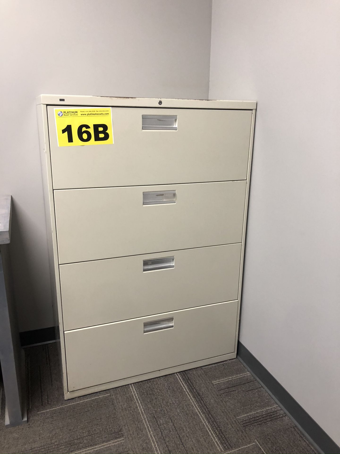 FOUR DRAWER, BEIGE, FILING CABINET