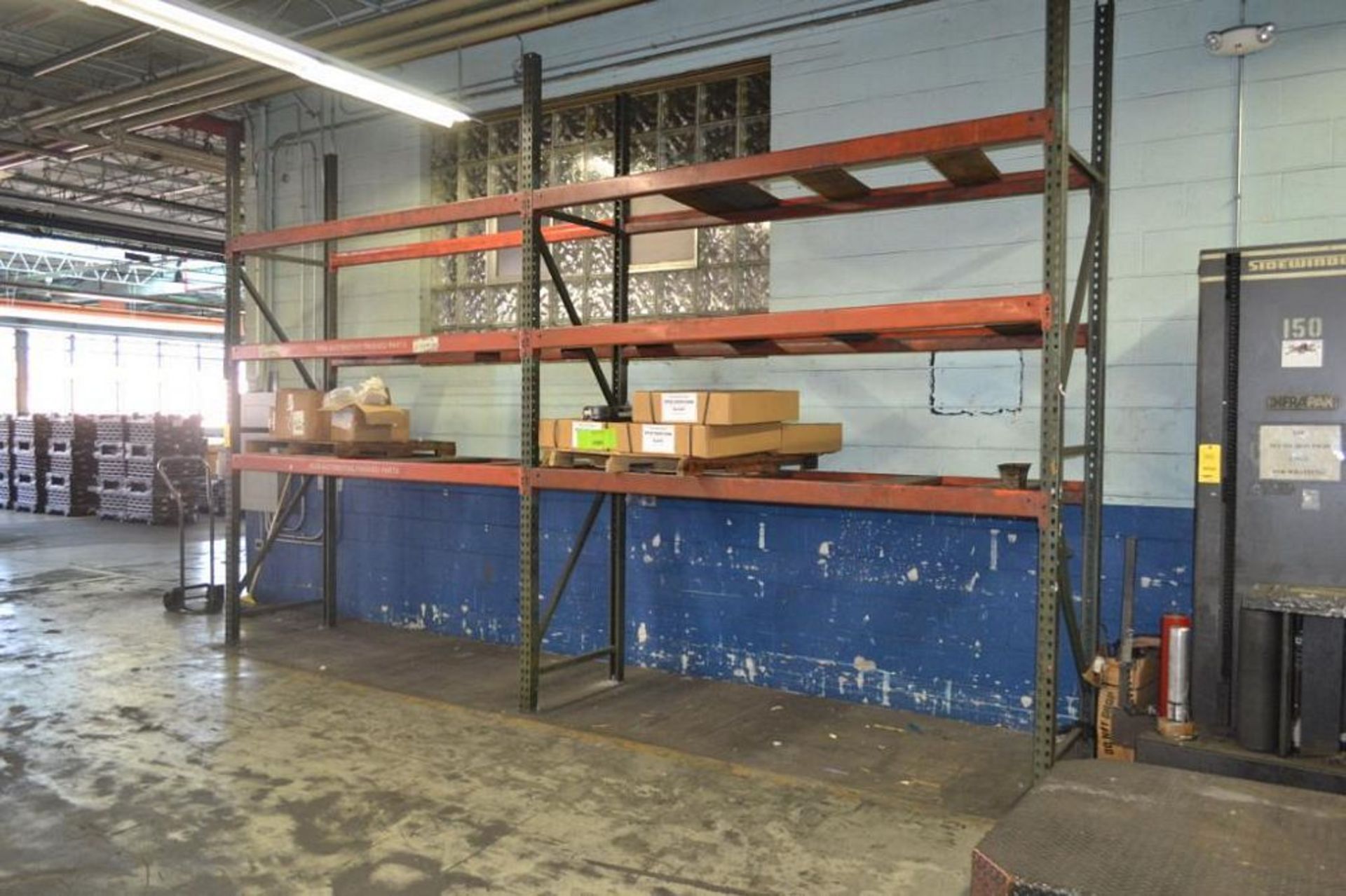 LOT: (2) Sections 12 ft. High x 9 ft. Wide x 36 in. Deep Pallet Rack, Foremans Station, with Packing