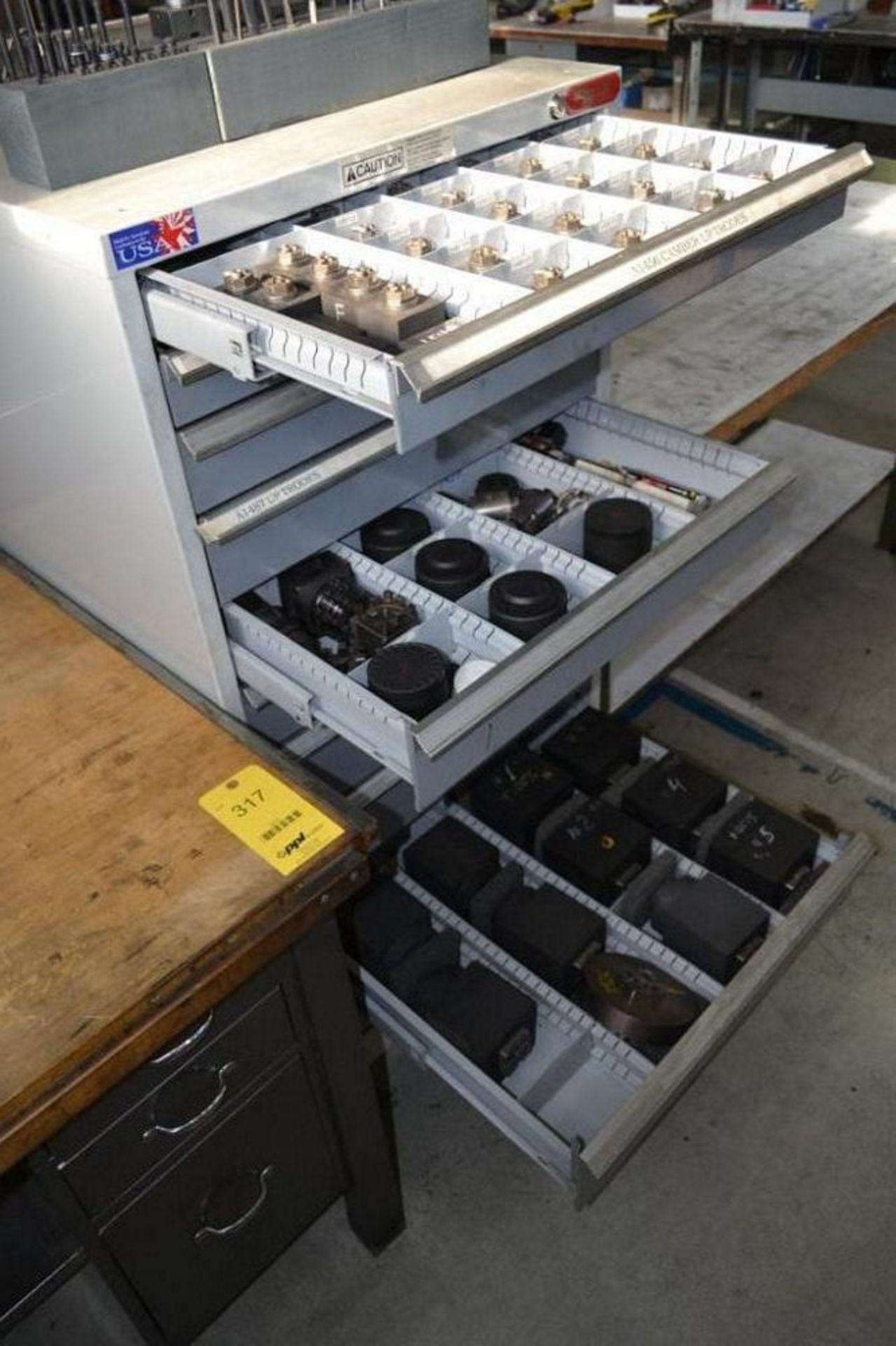 LOT: Stor-Loc 10-Drawer Tooling Cabinet with EDM Tooling & Accessories