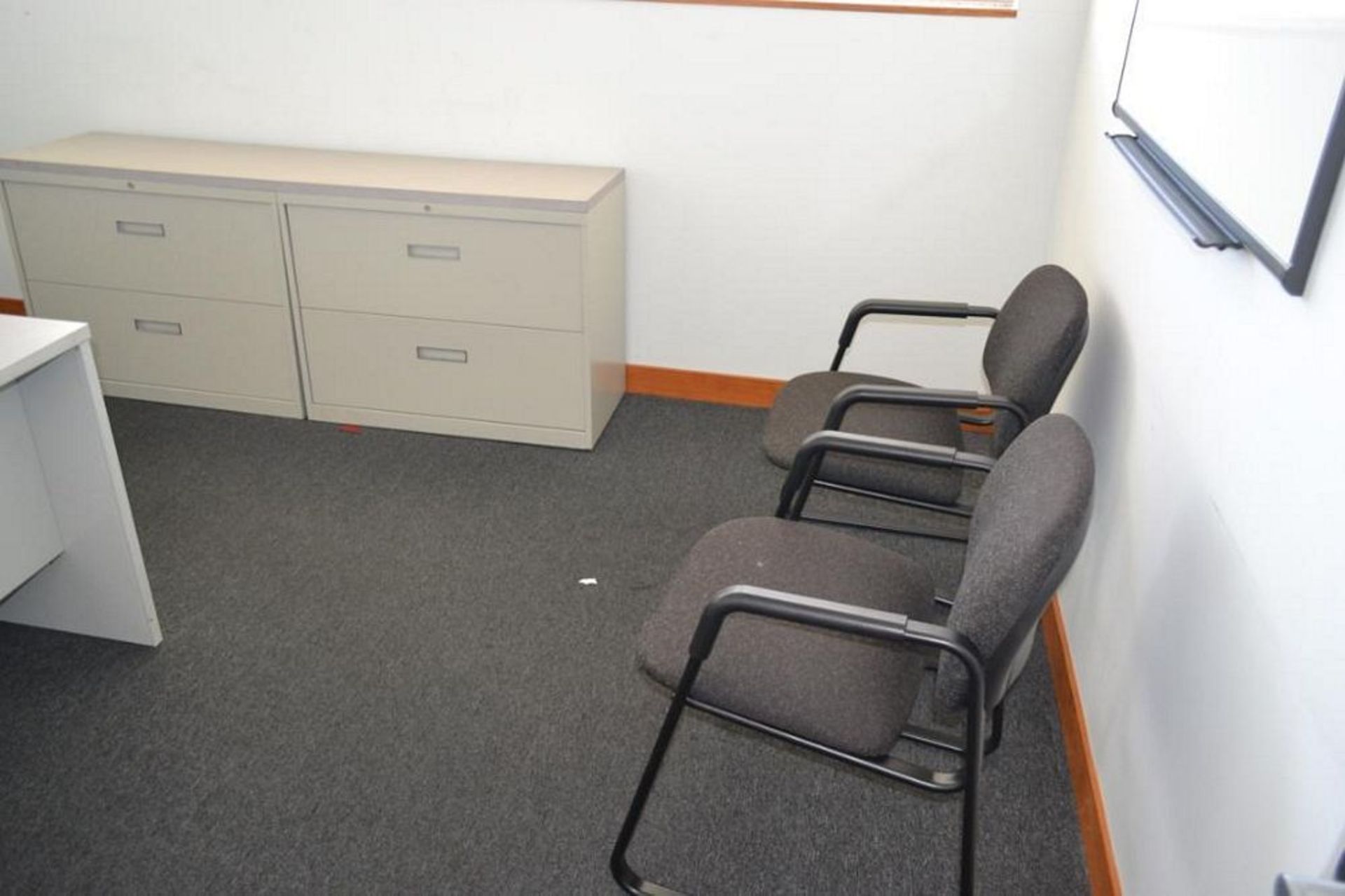 LOT: Contents of (3) Offices including (3) L-Shaped Desks, (3) File Cabinets, (9) Assorted Chairs - Image 7 of 7