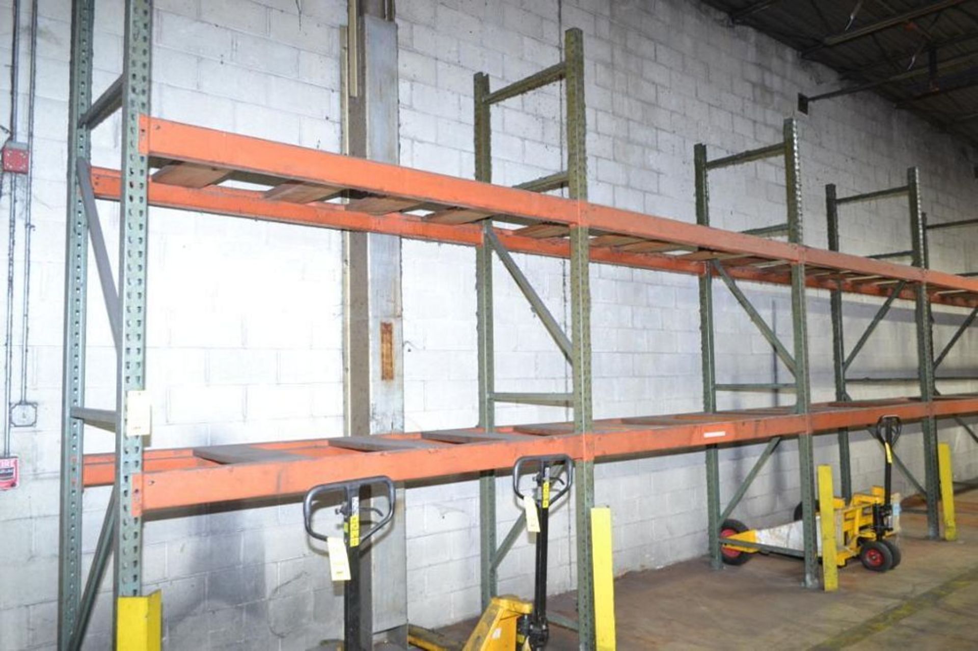 LOT: (18) Sections 12 ft. High x 8 ft. Wide x 36 in. Deep Pallet Rack (no contents - delay removal)