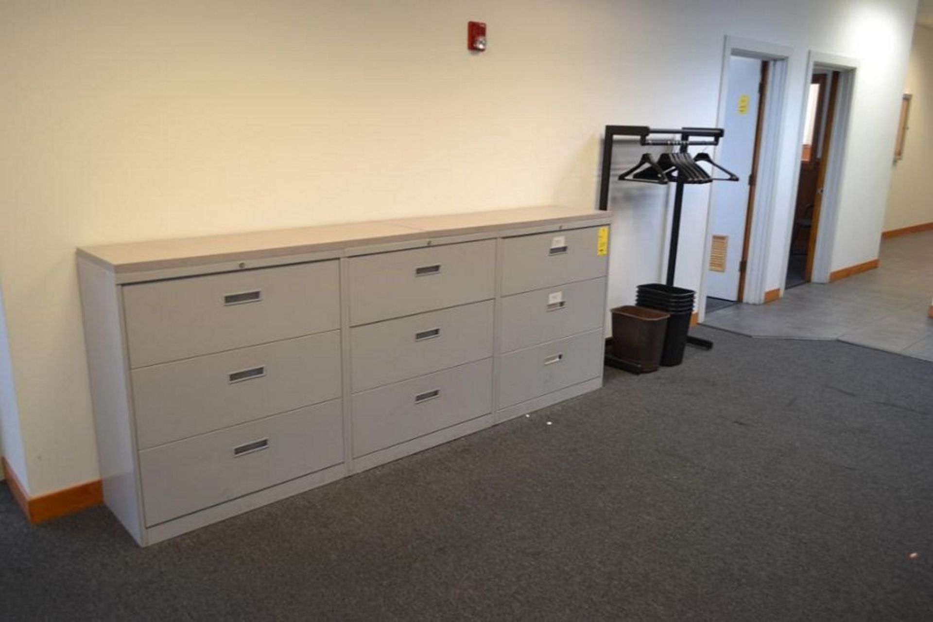 LOT: 12 ft. x 4 ft. Conference Table with (9) Executive Chairs, White Board, (5) File Cabinets, Kitc - Image 3 of 3