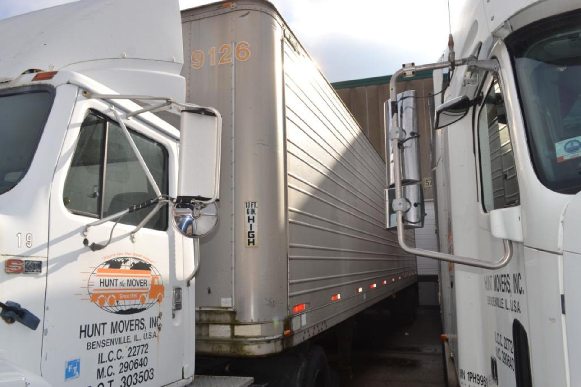 1982 Great Dane 48 ft. Sliding Tandem-Axle Dry Van Trailer Model 730T, VIN 1GRAA9028CB042728, 4-Hing