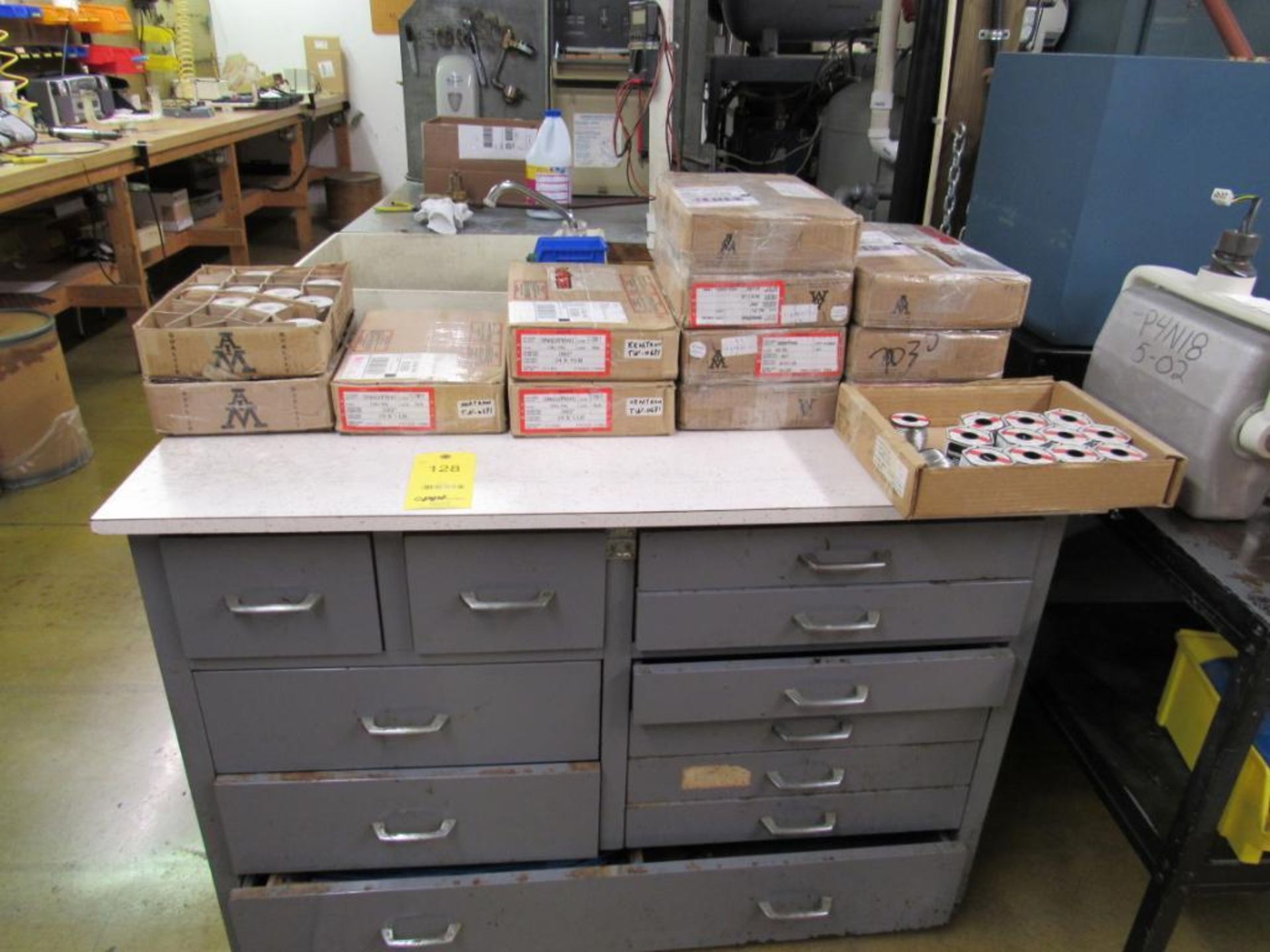 LOT: (1) 11-Drawer Cabinet with Assorted Solder (Area H)