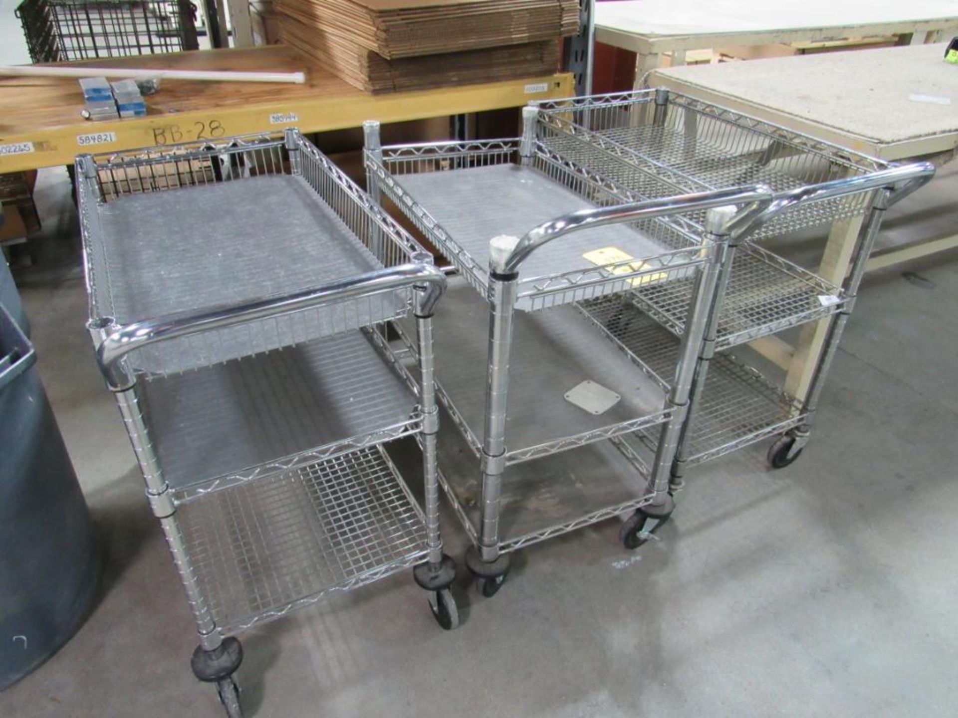 LOT: (3) 18 in. x 30 in. 4-Wheel Wire Carts (Area A)