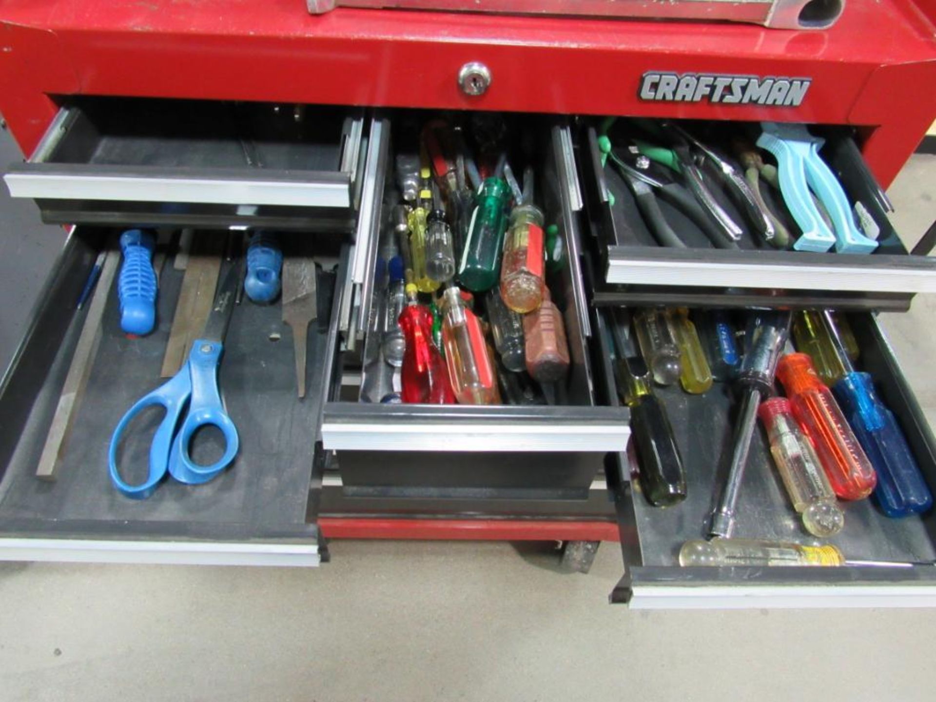 LOT: (1) Craftsman 12-Drawer Tool Chest & (1) 3-Drawer Tool Box, with Contents (Area A) - Image 2 of 8