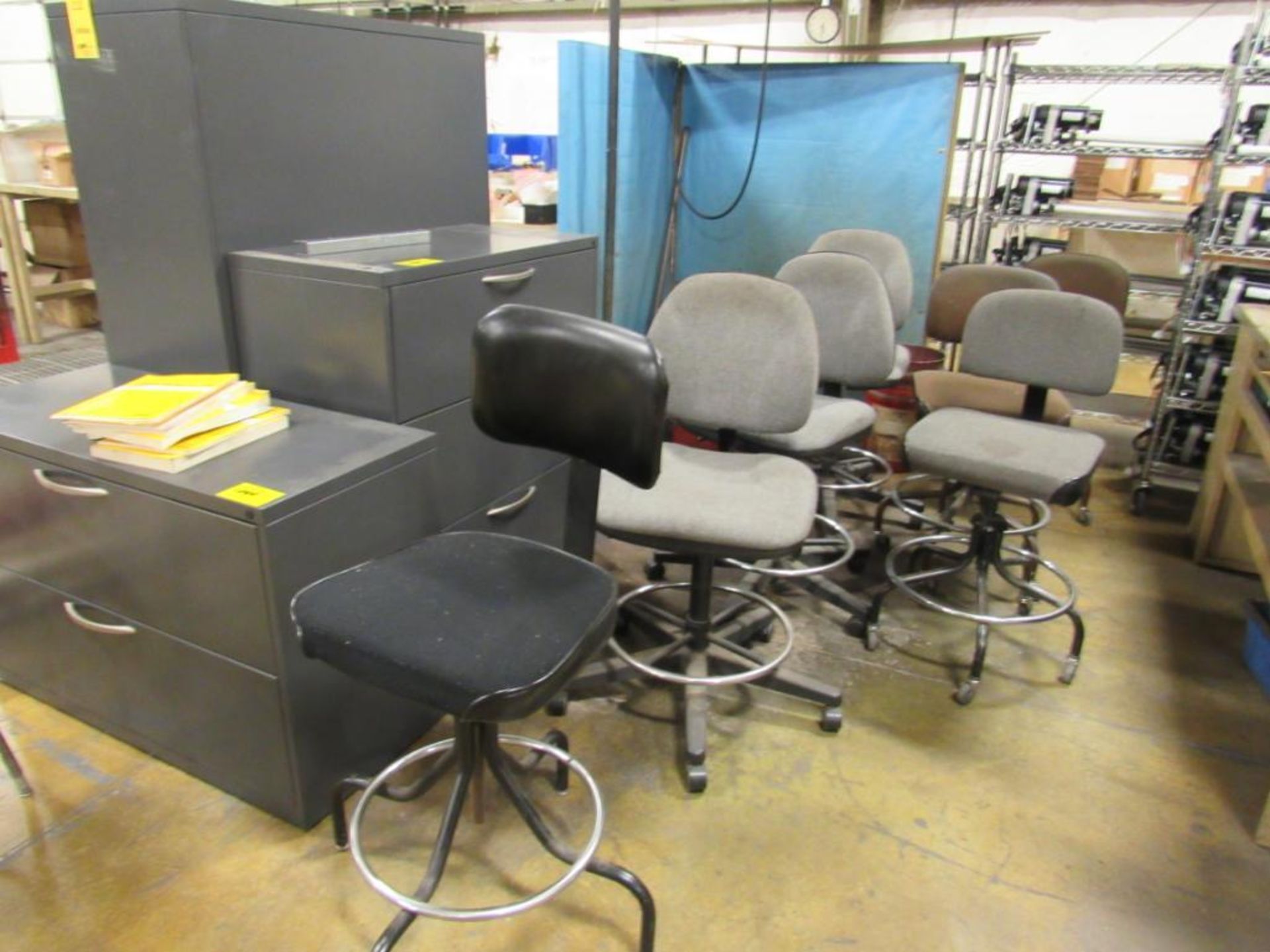 LOT: (3) Assorted Lateral File Cabinets, (8) Assorted Chairs (Area C) - Image 2 of 2