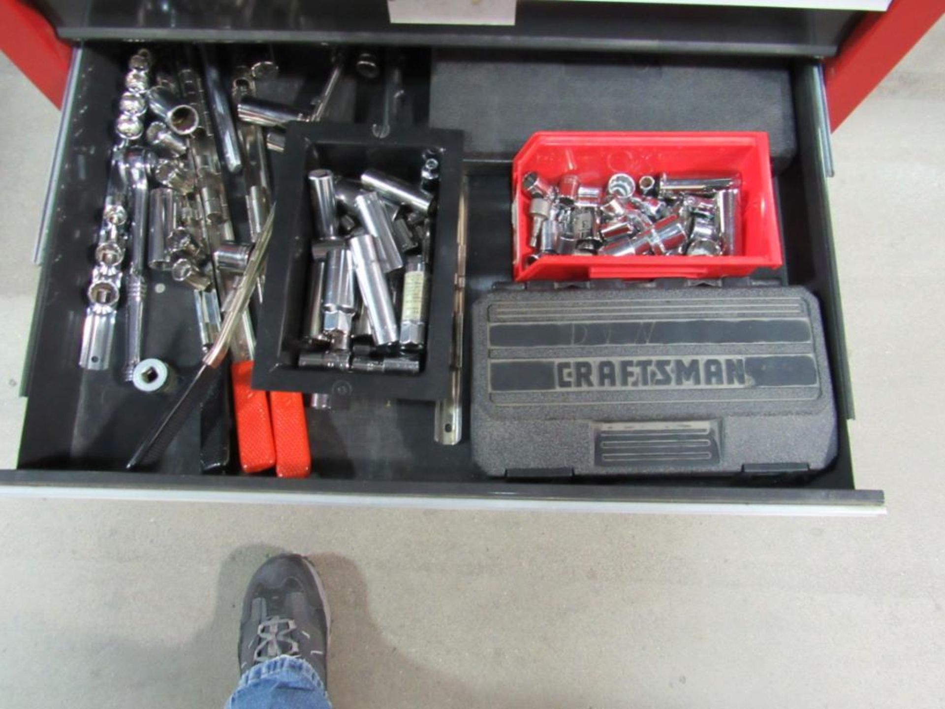 LOT: (1) Craftsman 12-Drawer Tool Chest & (1) 3-Drawer Tool Box, with Contents (Area A) - Image 6 of 8