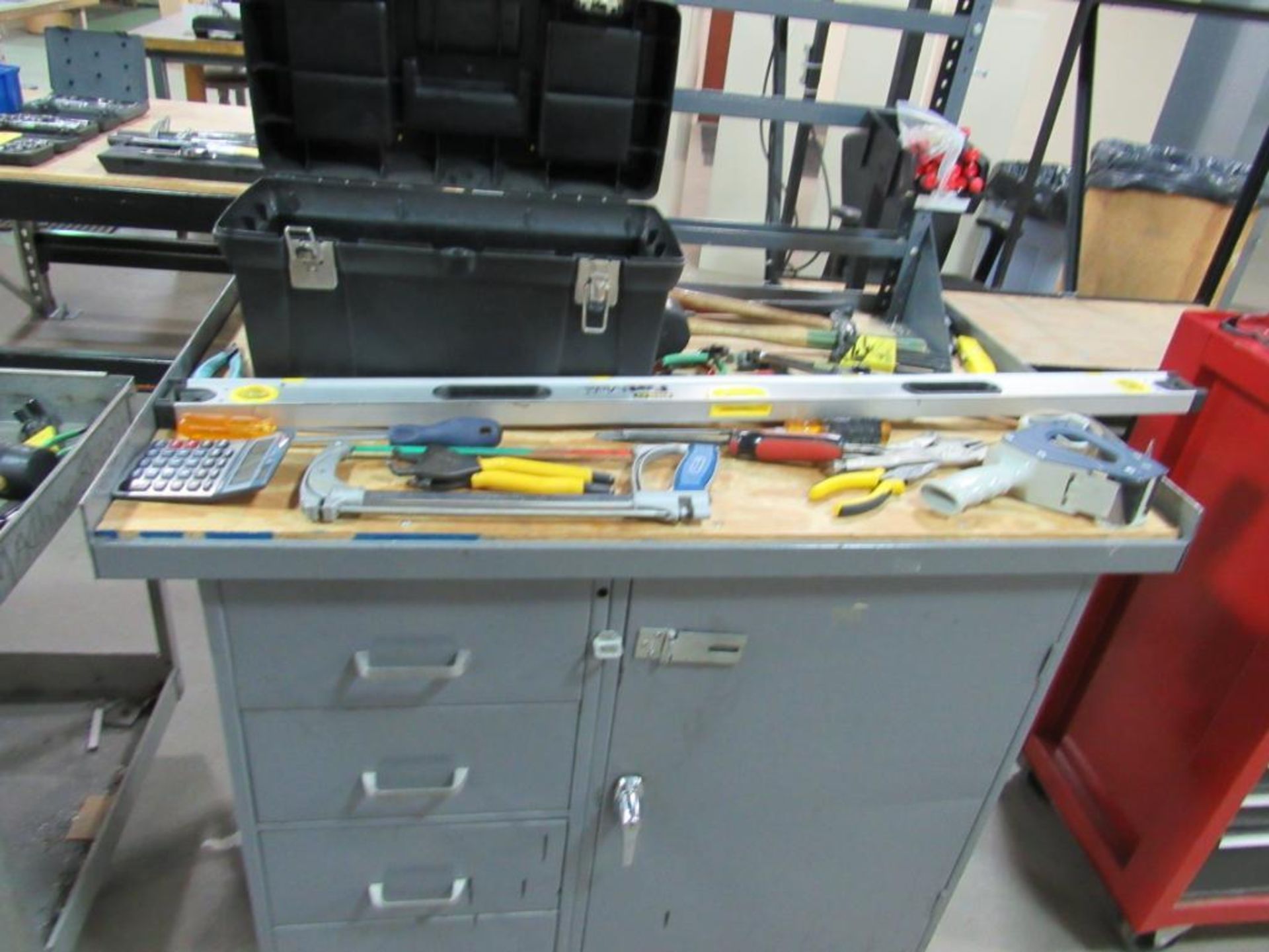 LOT: (1) 4-Wheel Tool Cart with Assorted Tools (Area A)