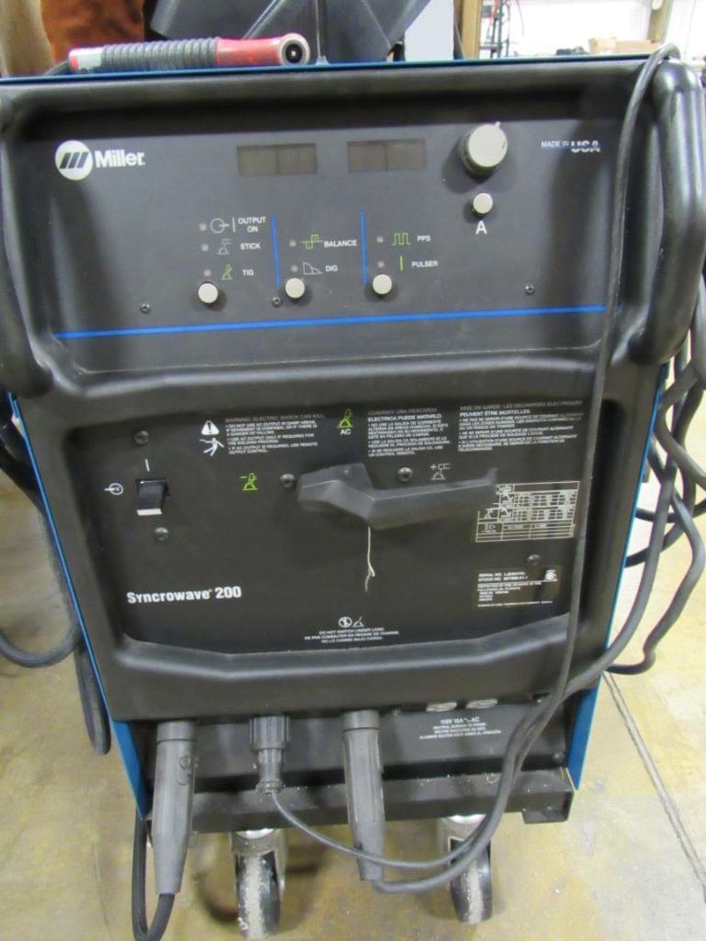 Miller TIG Welder Model Syncrowave 200, S/N LJ230470L (no tank) (Area C) - Image 2 of 2