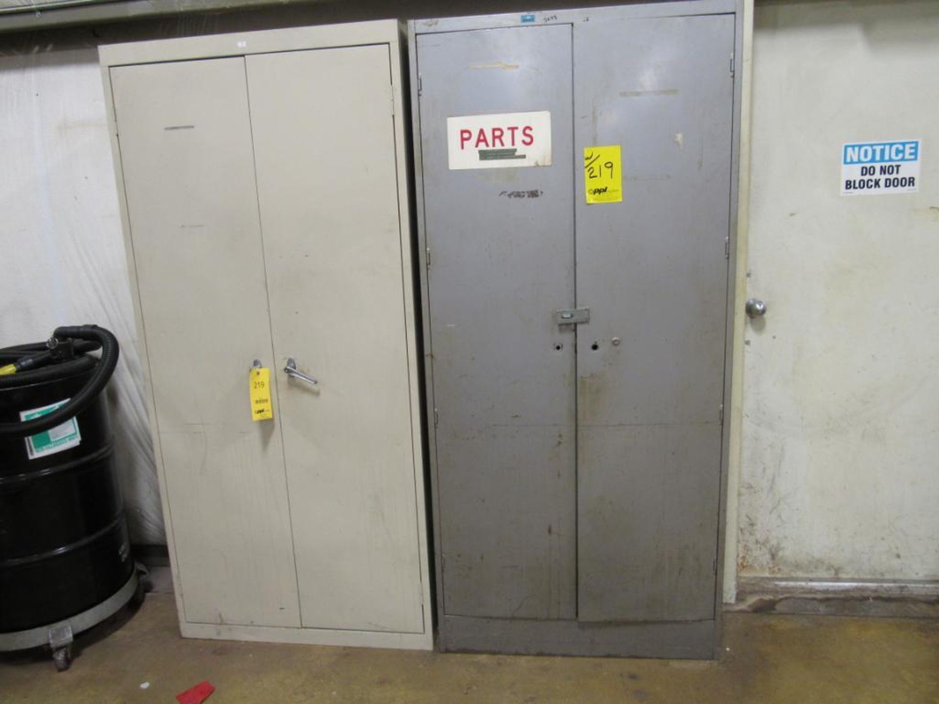 LOT: (2) 2-Door Cabinets with Contents (Area C)