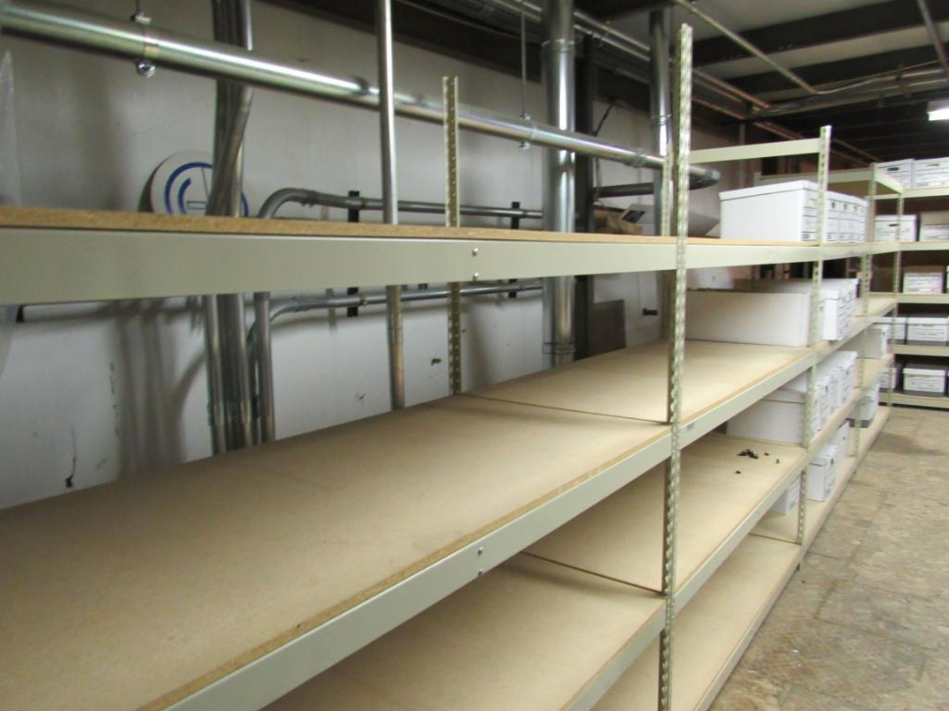 LOT: (7) Sections 30 in. x 70 in. x 74 in. High Adjustable Steel Shelves (no contents) (on mezzanine - Image 2 of 2