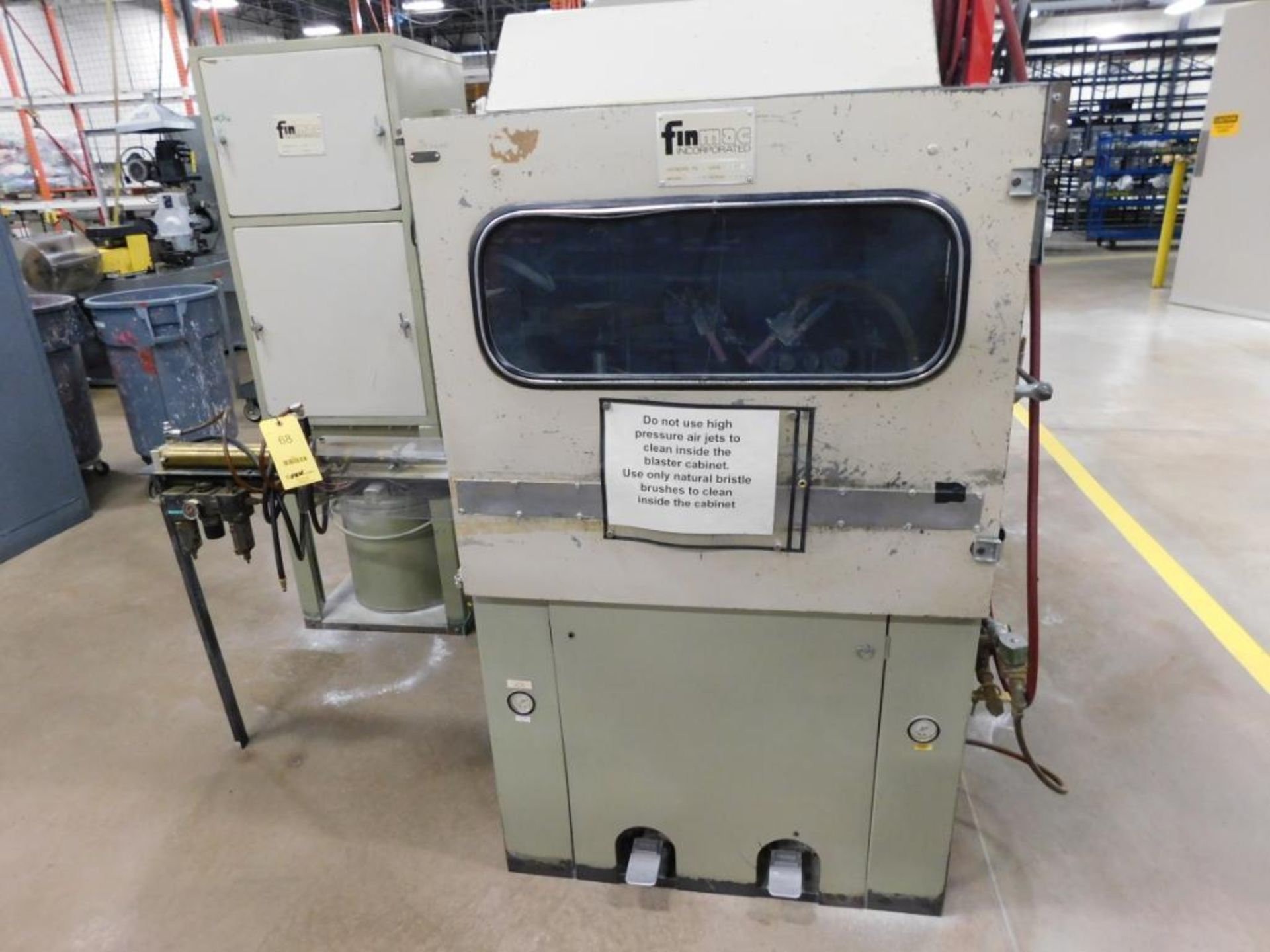 Finmac Blast Cabinet Model M3004WL, S/N 82196-D, with Dust Collector