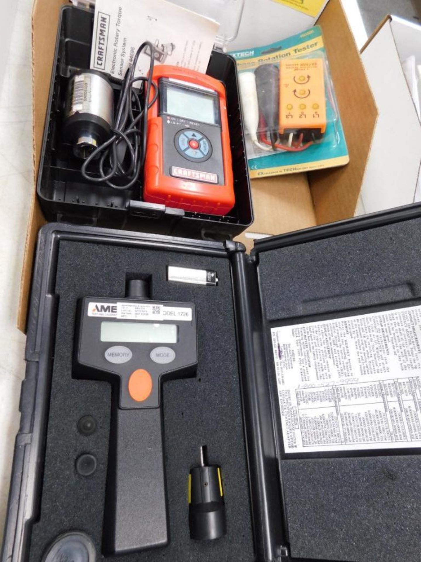 LOT: Digital Tachometer & Rotary Torque Tester