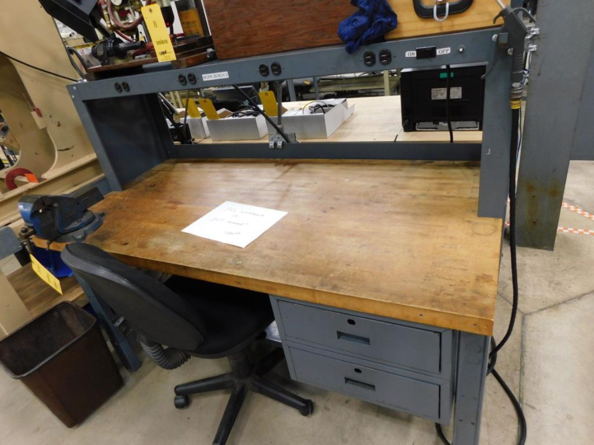 30 in. x 60 in. Maple Top Work Bench, with 4 in. Vise