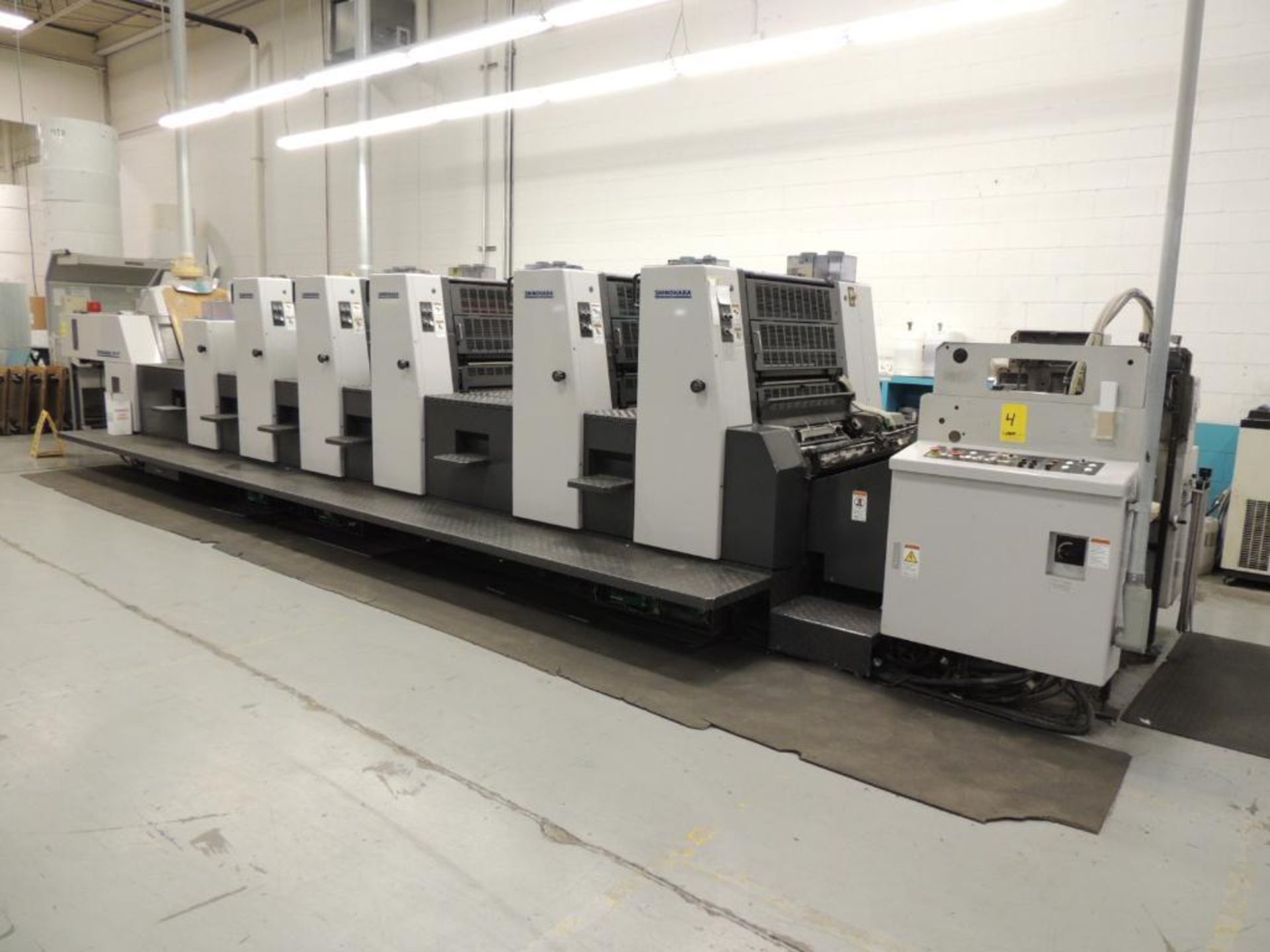 1998 Shinohara 74VP 74-5P Printing Press, Offset, Sheet Fed, 5-Color, 23 in. x 29 in. Capacity, Coat