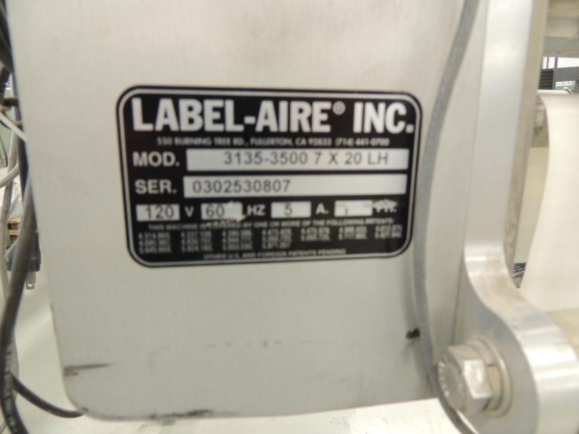 Label Aire Labeler, Model 2111CD on Roll-Away Base - Image 2 of 2