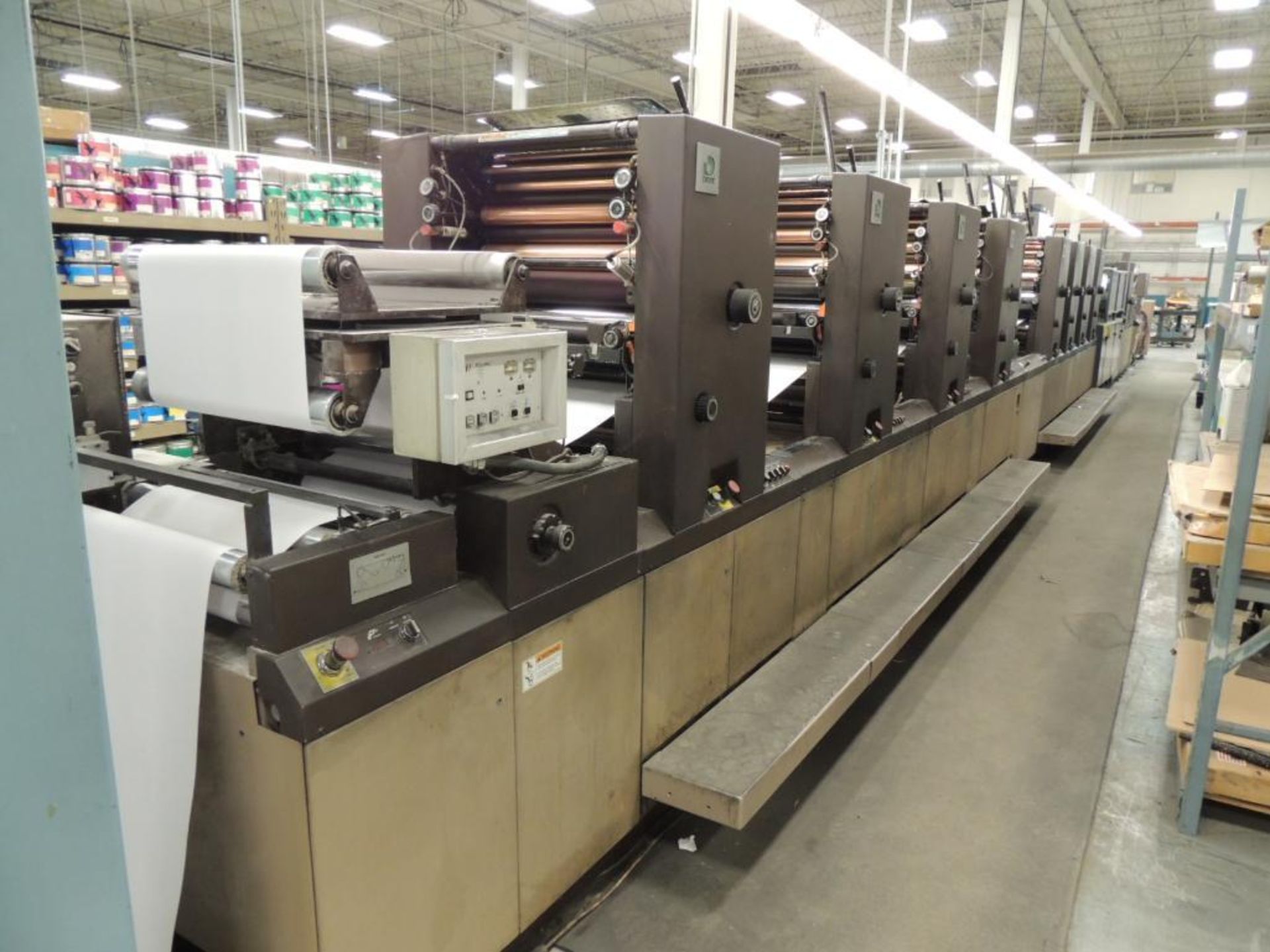 LOT: Didde ML 1000 Printing Offset Press, 8-Color, 20 in. Web Width x 22 in. Cutoff, Kodak Versamark - Image 4 of 44