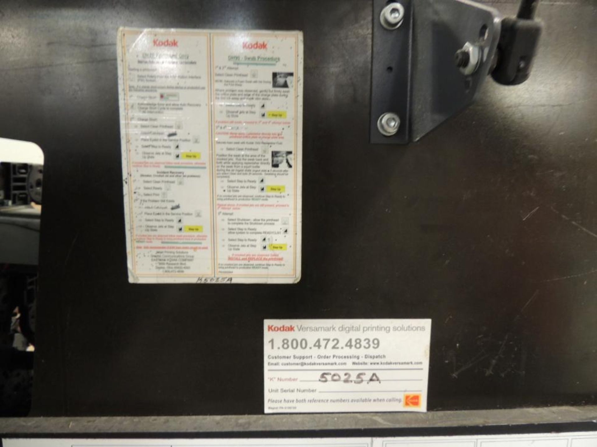 2007 Kodak Versamark VT3000 Inkjet Web Module S/N 24663 (Not in Operation) - Image 3 of 7