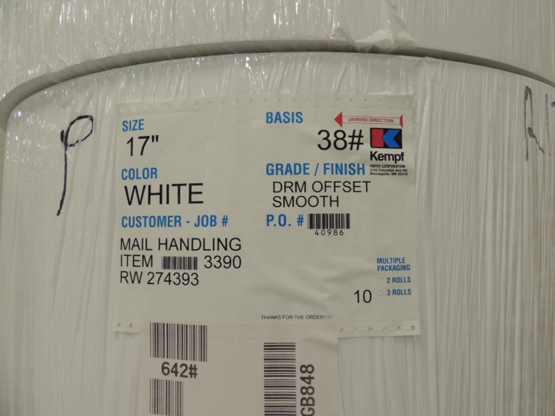 Web Paper, 14 in. to 20 in., 24 lb. to 78 lb. Approximatly 48,800 Lbs. - Image 11 of 31